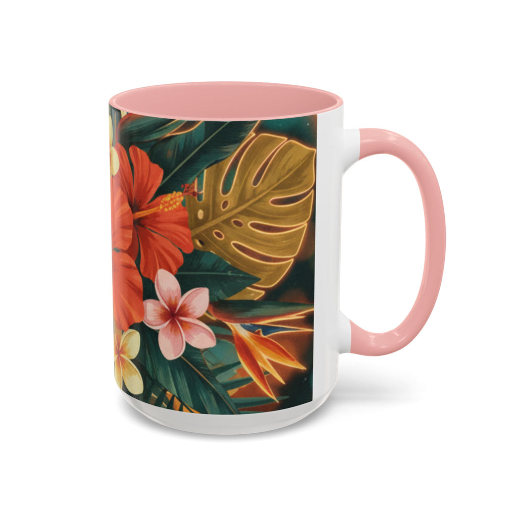 Hibiscus Tropical Coffee Mug — Floral Island Accent Mug (11/15 oz)
