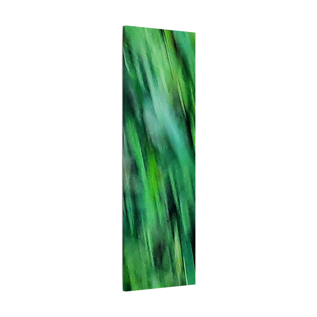 Green Abstract Blur Canvas Wall Art — Vibrant Nature-Inspired Matte Print