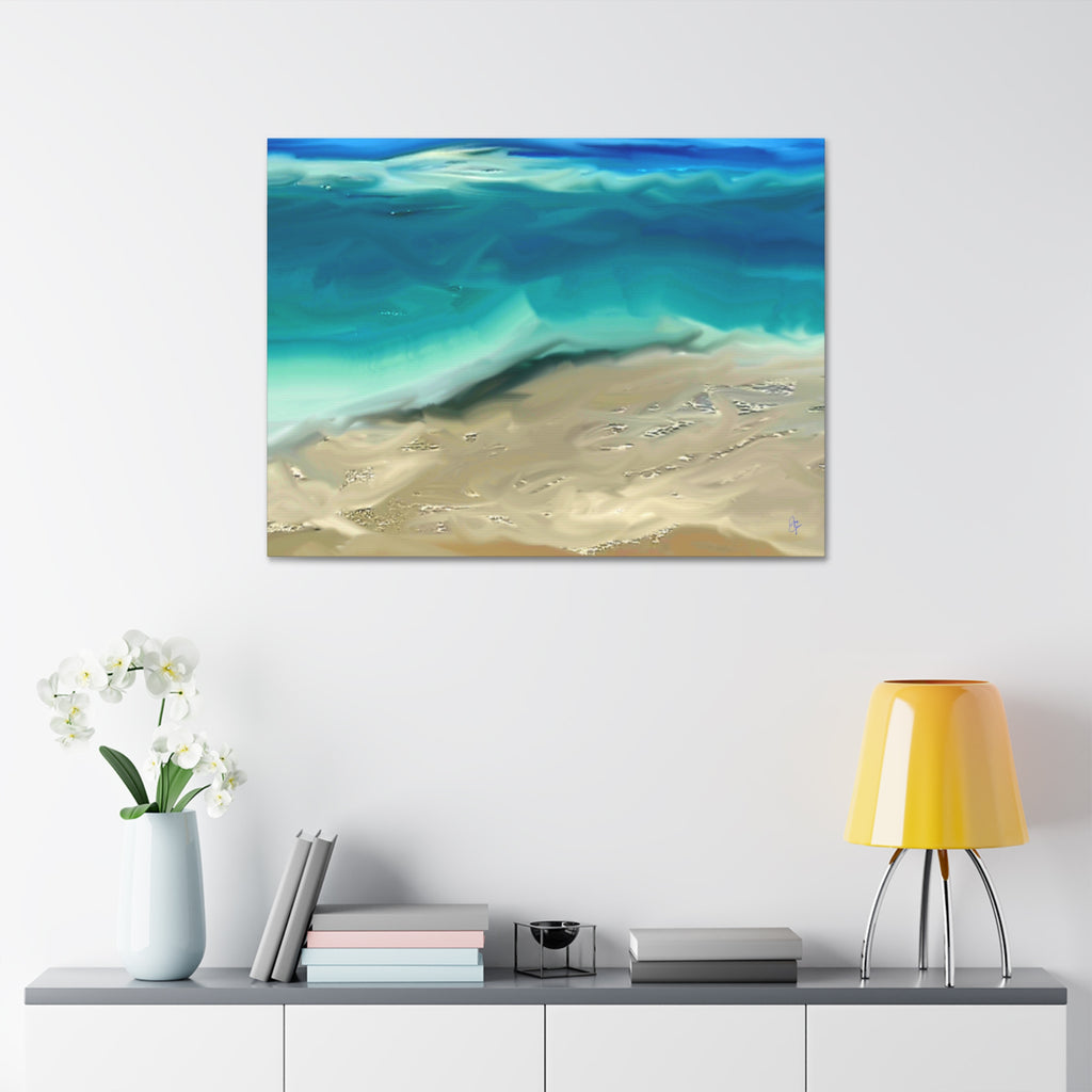 Ocean Waves Canvas Wall Art — Coastal Beach Seascape Canvas Print