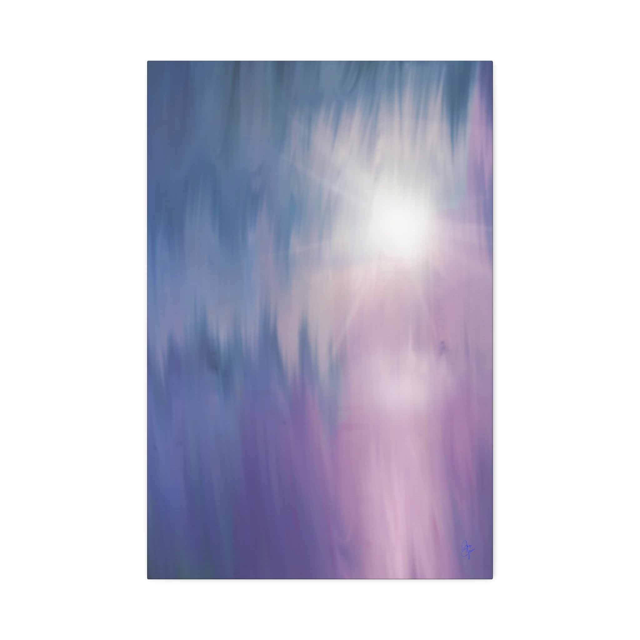 Abstract Dawn Canvas Art – Purple & Blue Gradient Stretched Canvas
