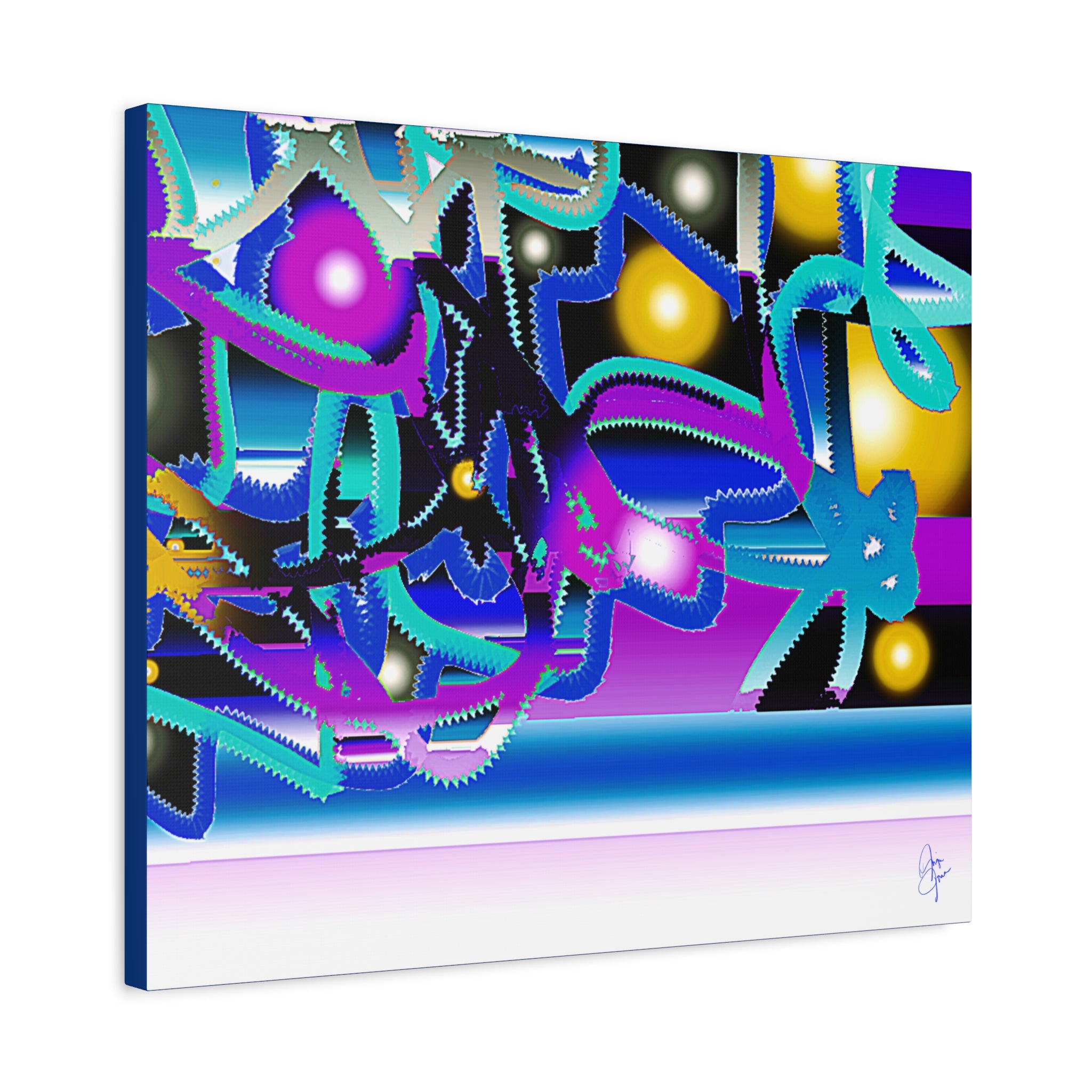 Contemporary City Lights Matte Canvas Wall Art — Stretched 1.25"