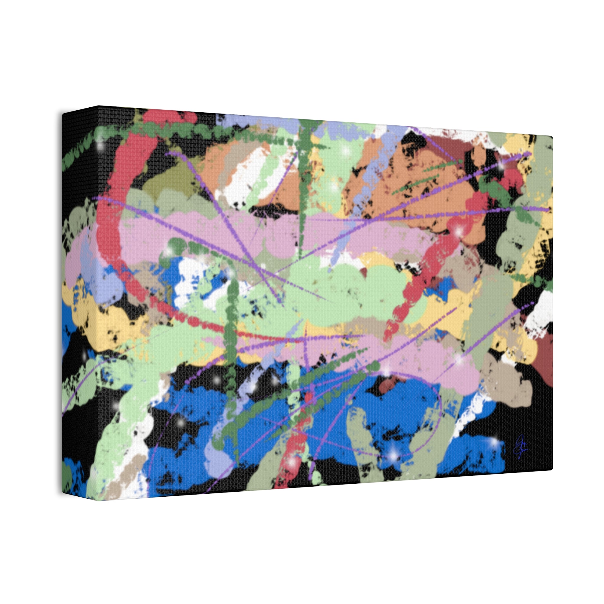Abstract Color Splash Canvas Print — Vibrant Modern Wall Art (Stretched 1.5")