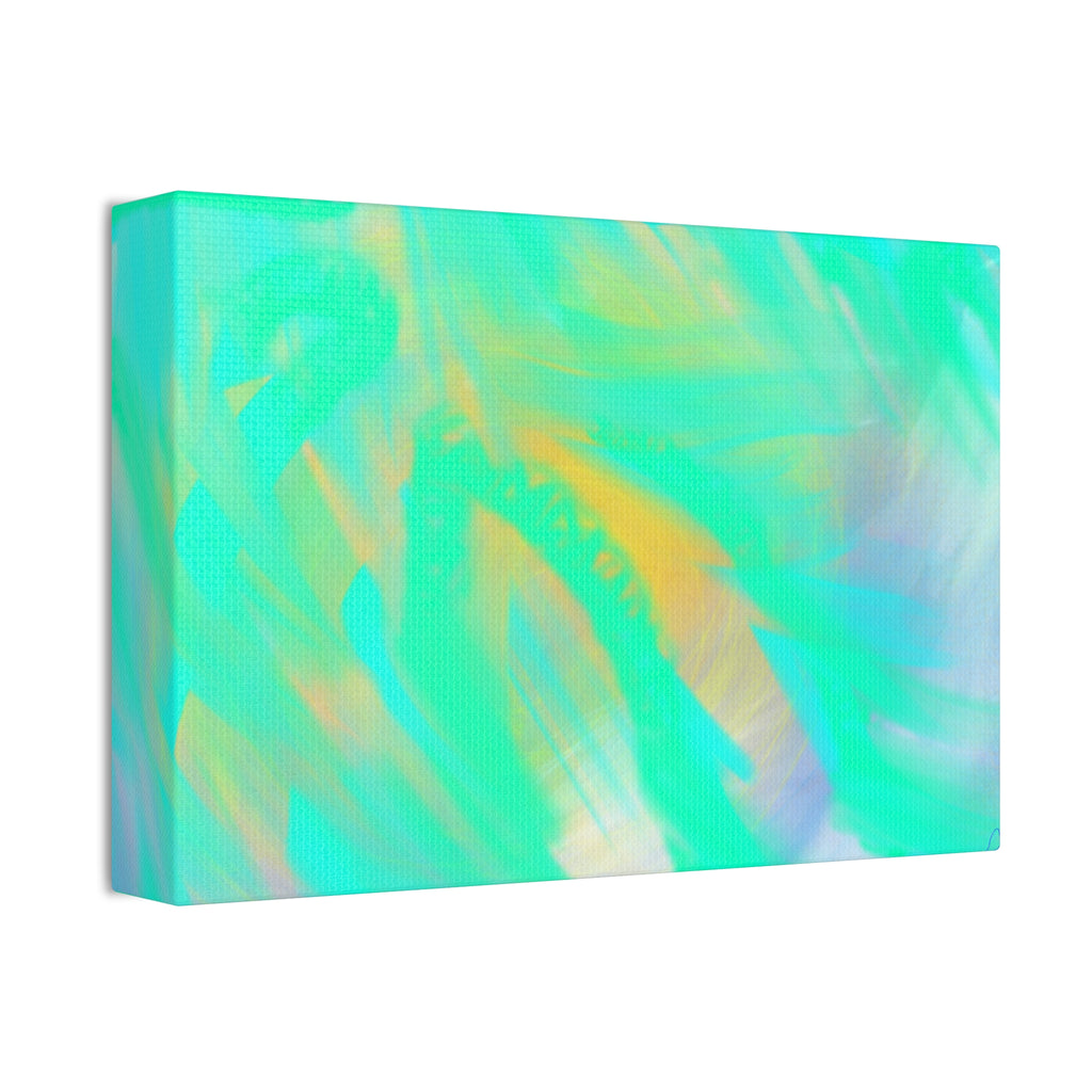Turquoise Abstract Canvas Print – Ocean Breeze Stretched Wall Art