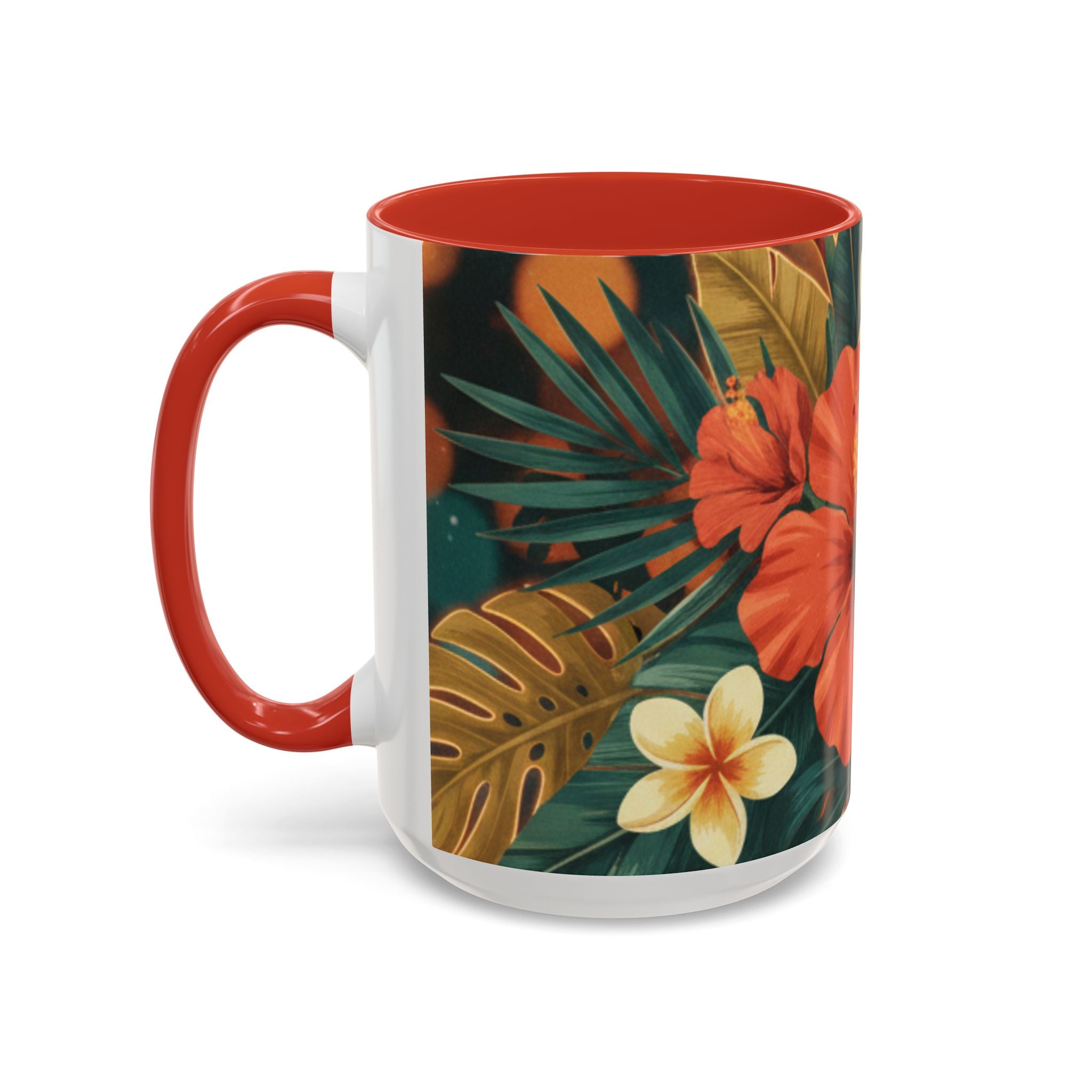 Hibiscus Tropical Coffee Mug — Floral Island Accent Mug (11/15 oz)