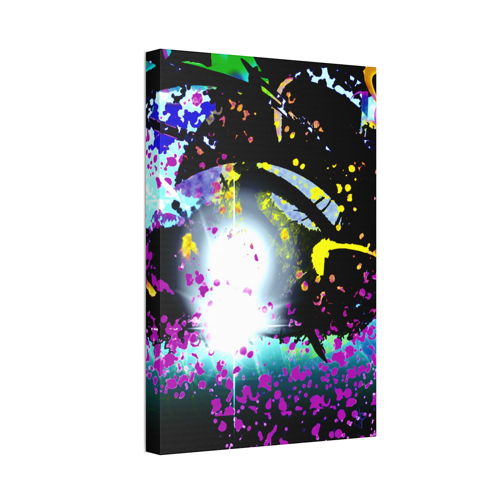 Abstract Neon Splash Canvas Print — Vibrant Galaxy-Inspired Wall Art (Stretched 1.5")