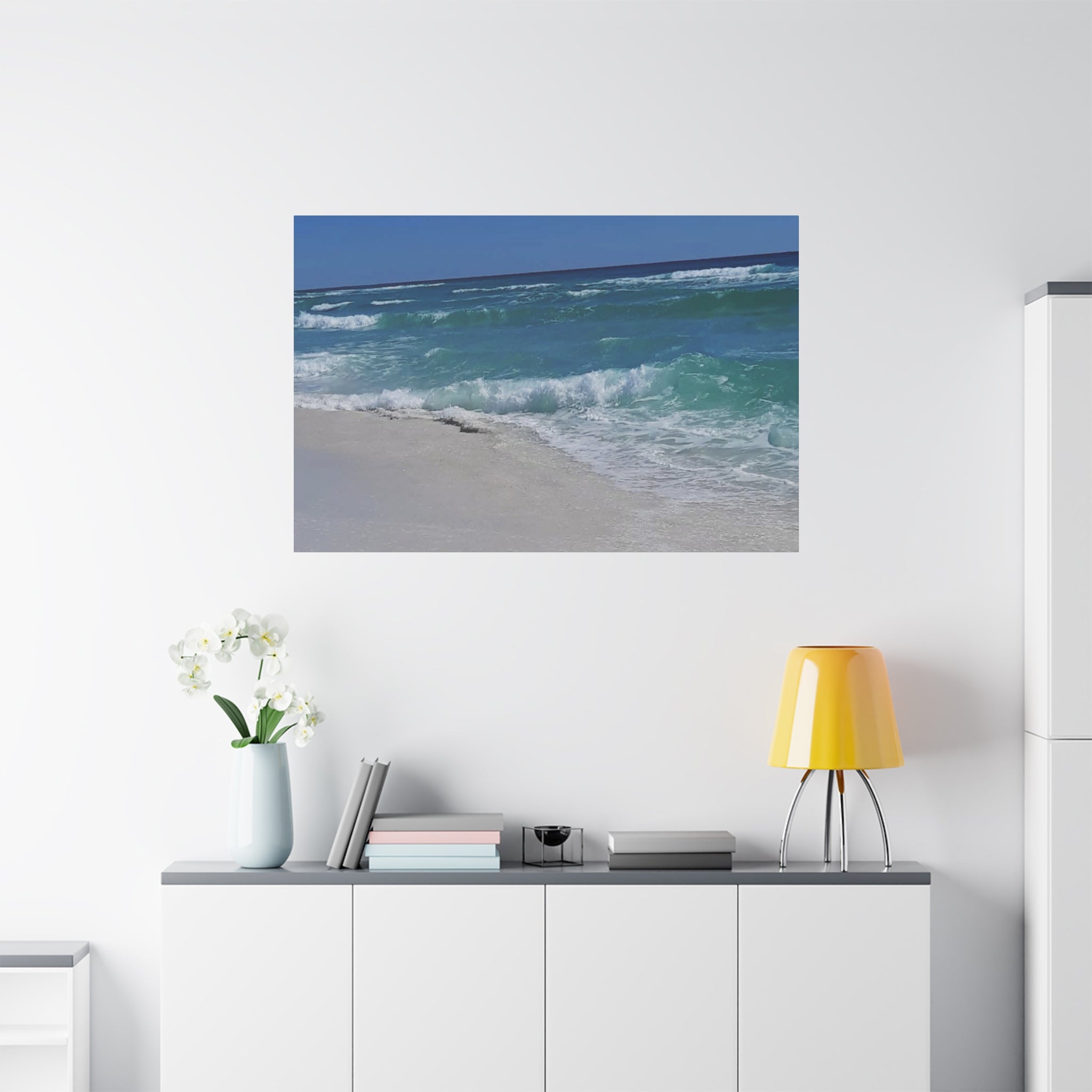 Seaside Waves Matte Canvas Print — Stretched Beach Wall Art