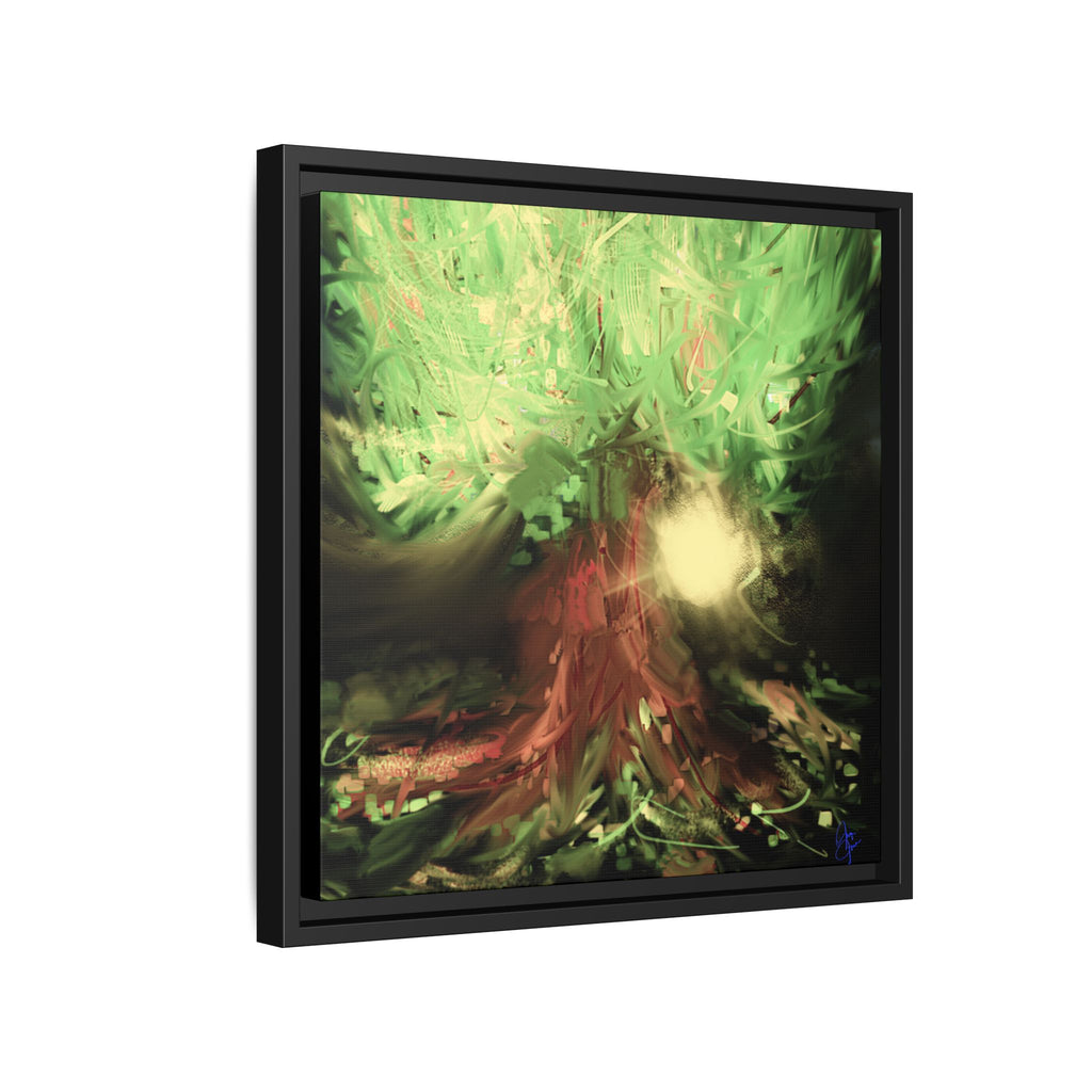Sunset Tree Matte Canvas Framed Wall Art