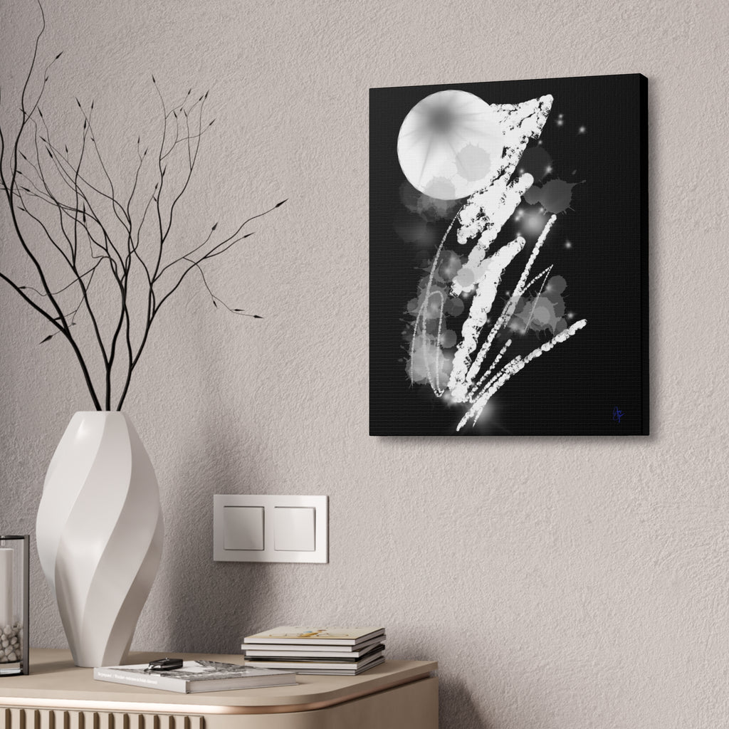 Canvas Stretched Art Print — "When lightning strikes"