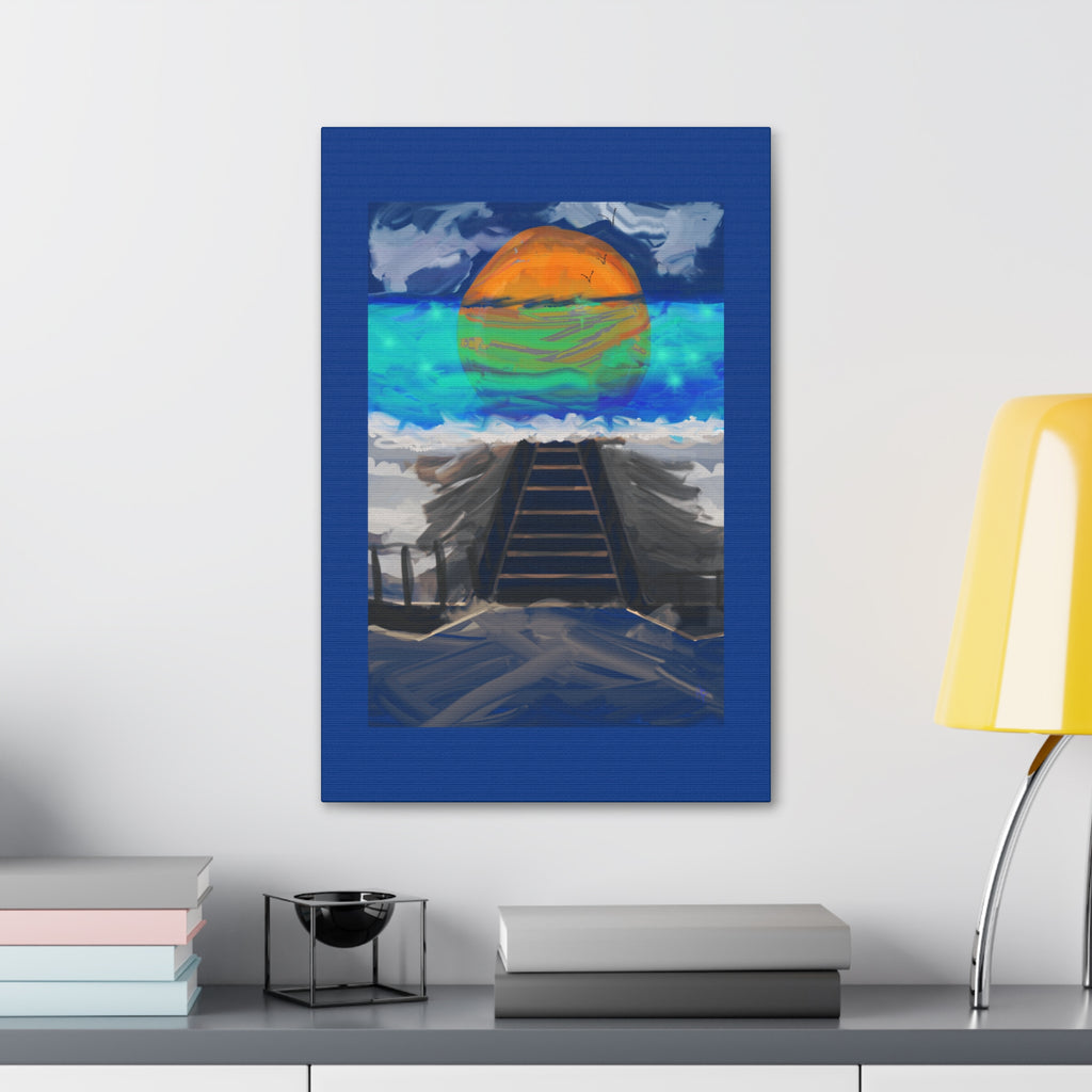 Sunset Beach Canvas Art – Stretched Wall Print