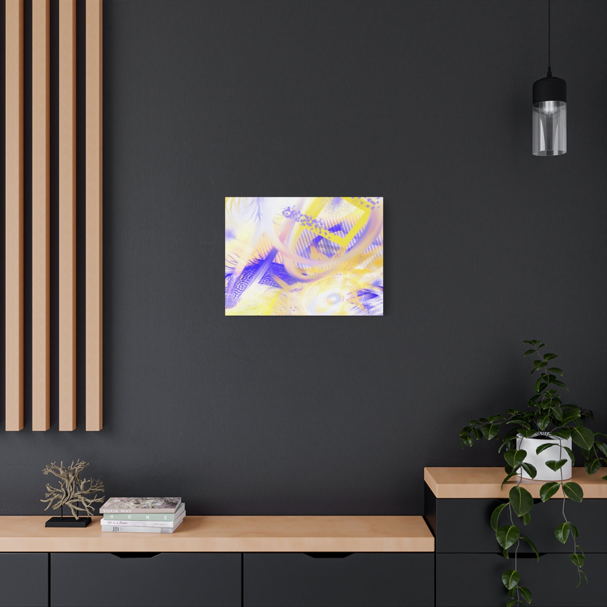 Abstract Feathered Glow Canvas Print — Matte Stretched Wall Art