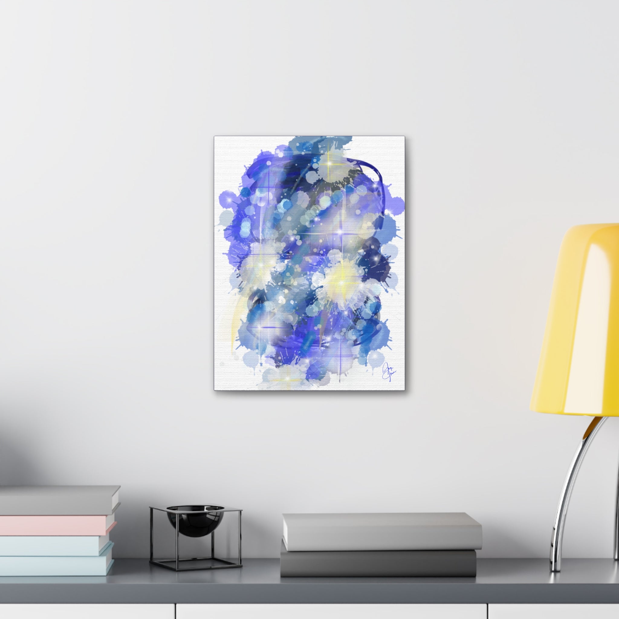Abstract Blue Galaxy Canvas Print — Stretched 1.5" Wall Art