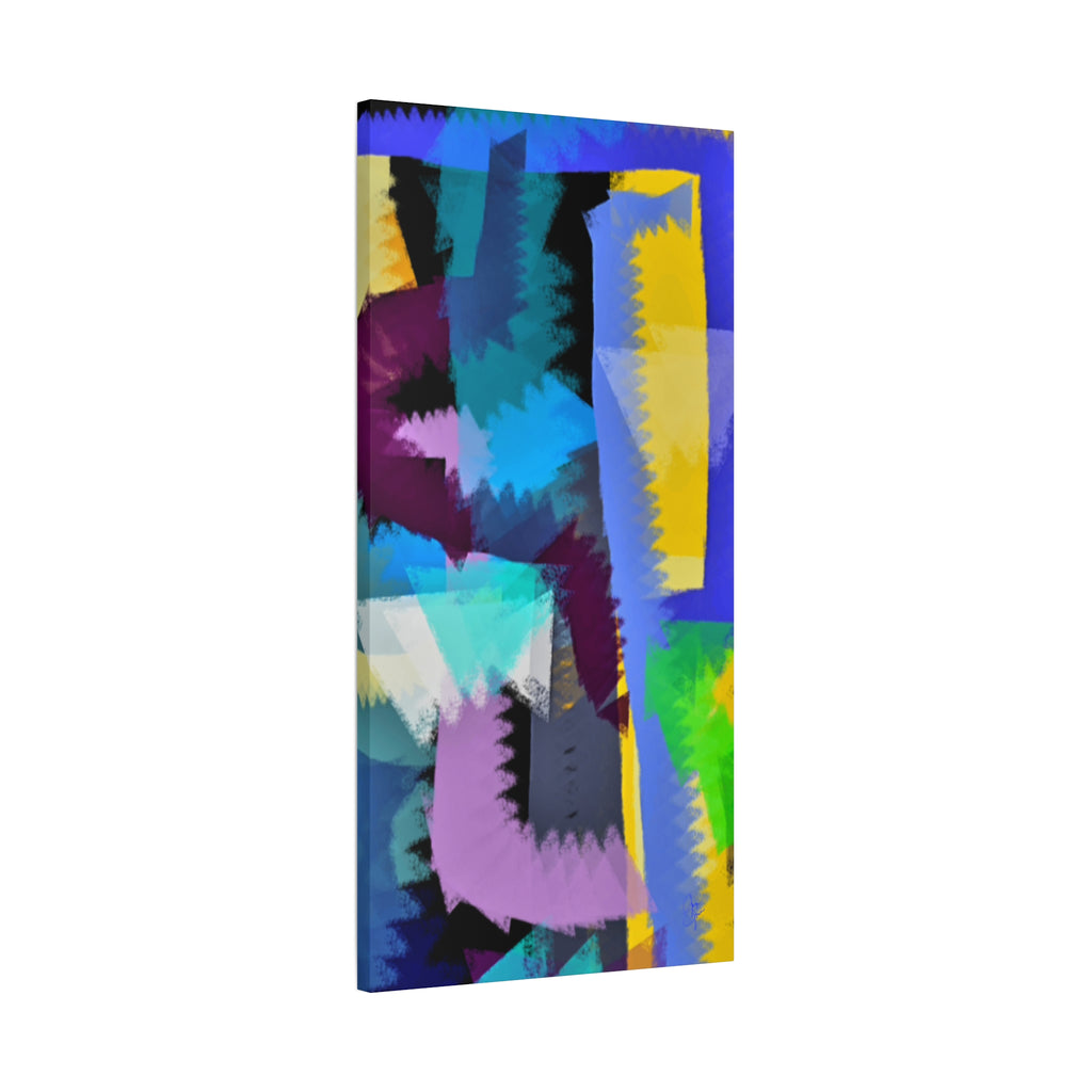 Abstract Color Burst Canvas Print — Vibrant Geometric Wall Art