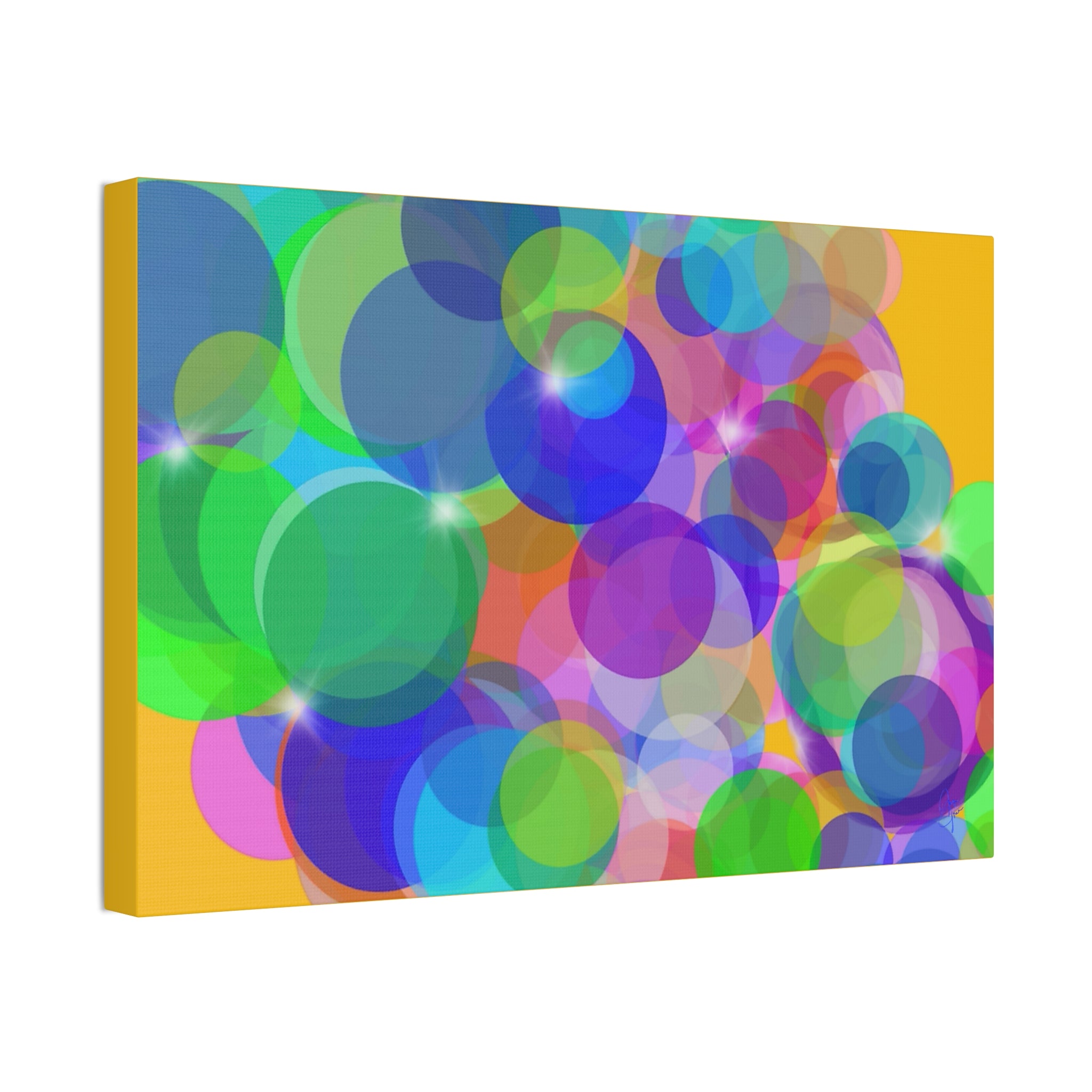 Abstract Colorful Bokeh Canvas Print — Vibrant Stretched Wall Art