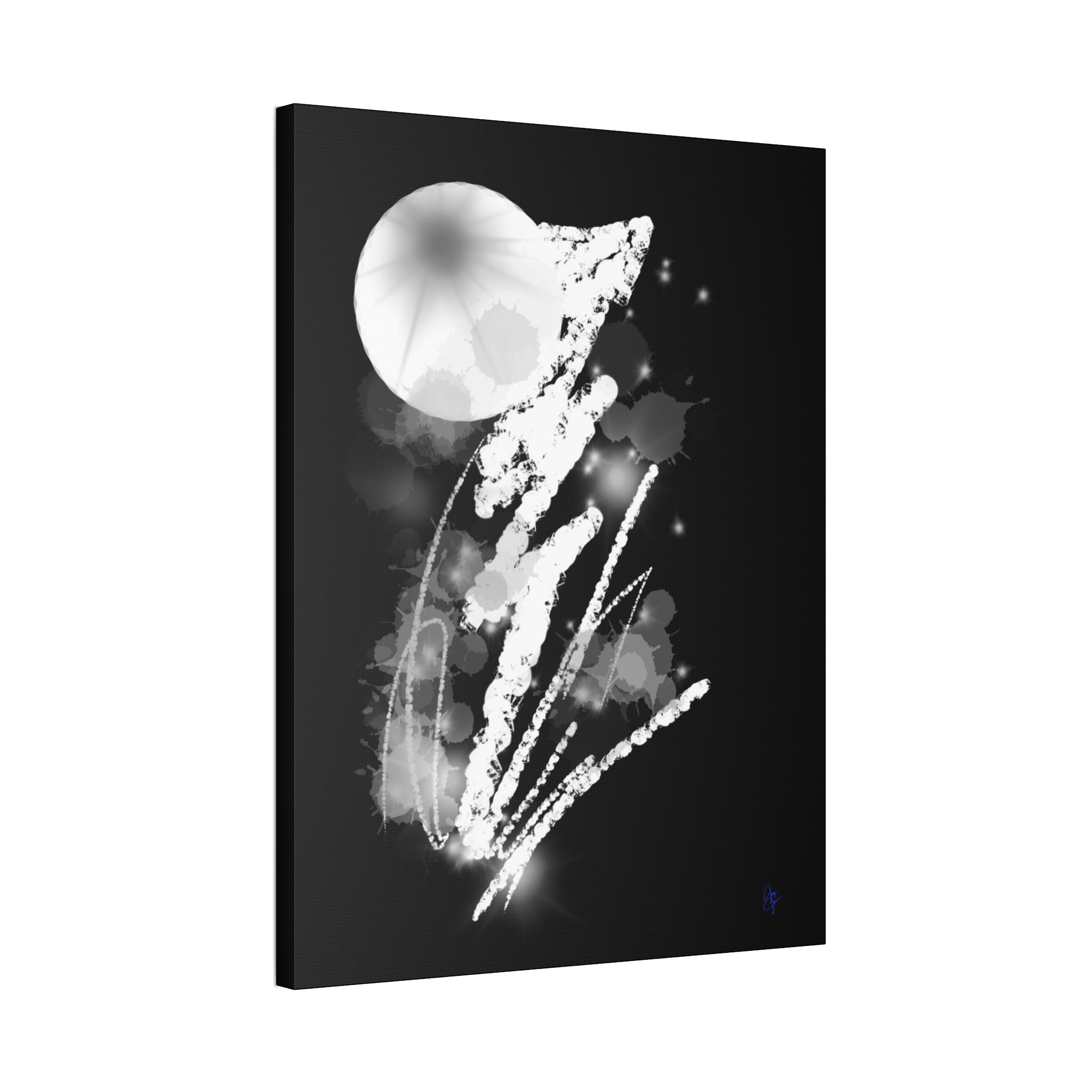 Canvas Stretched Art Print — "When lightning strikes"