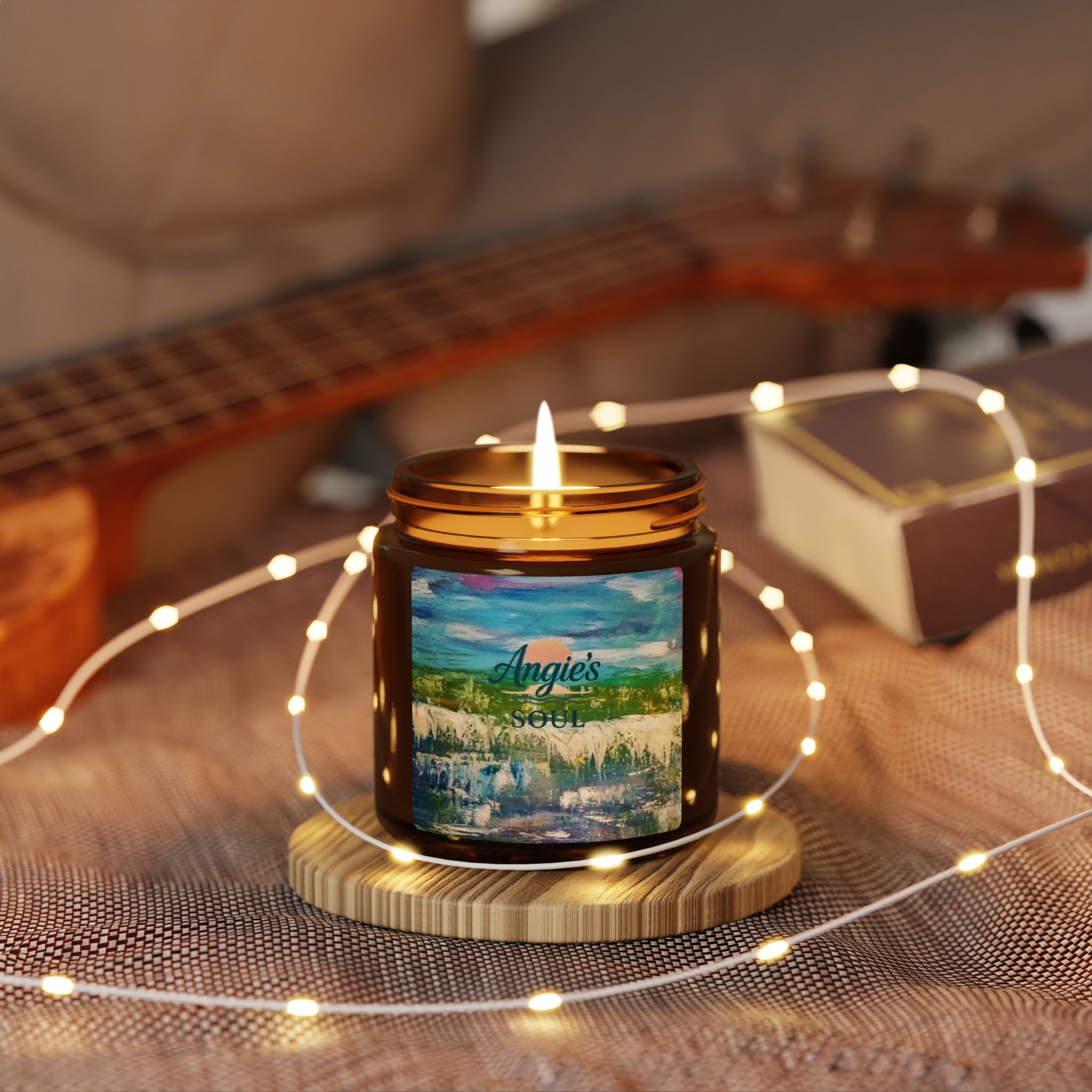 Amber Jar Soy Candle — Angie's Coastal Breeze Scent (Multi-Size)