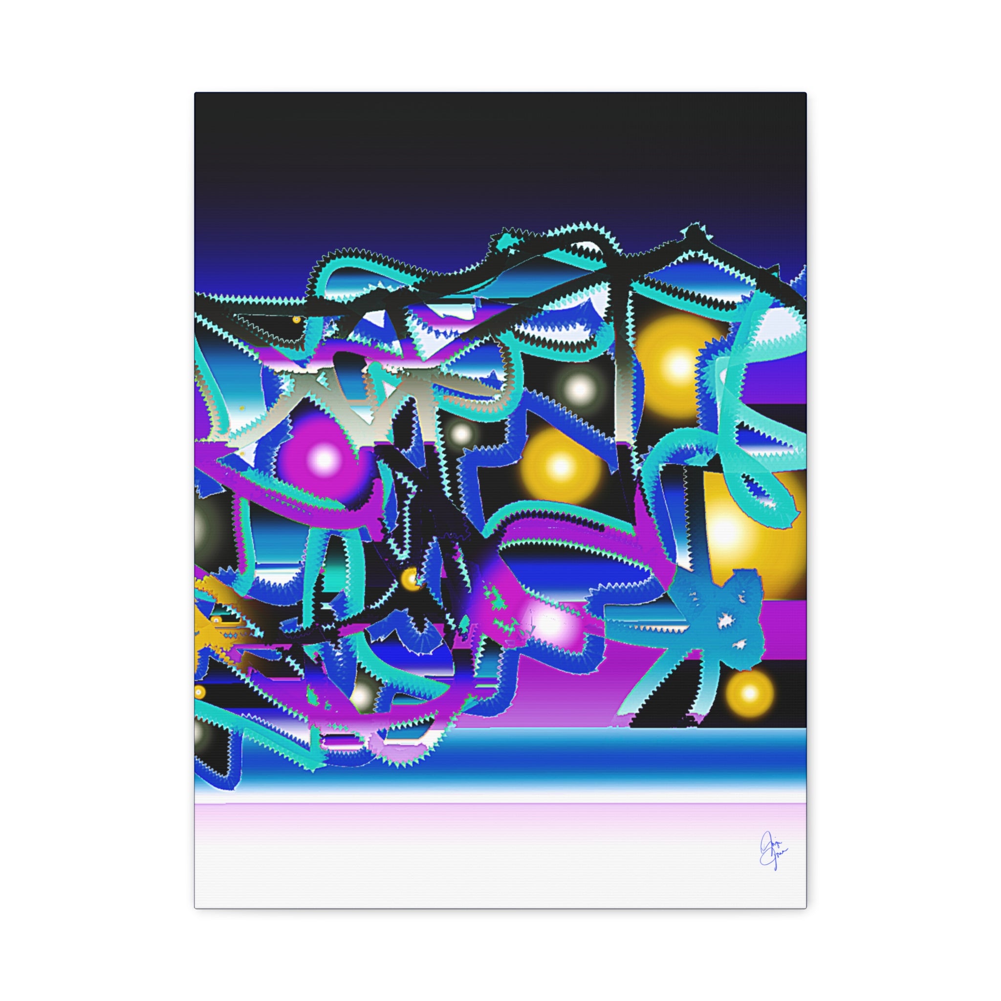Contemporary City Lights Matte Canvas Wall Art — Stretched 1.25"