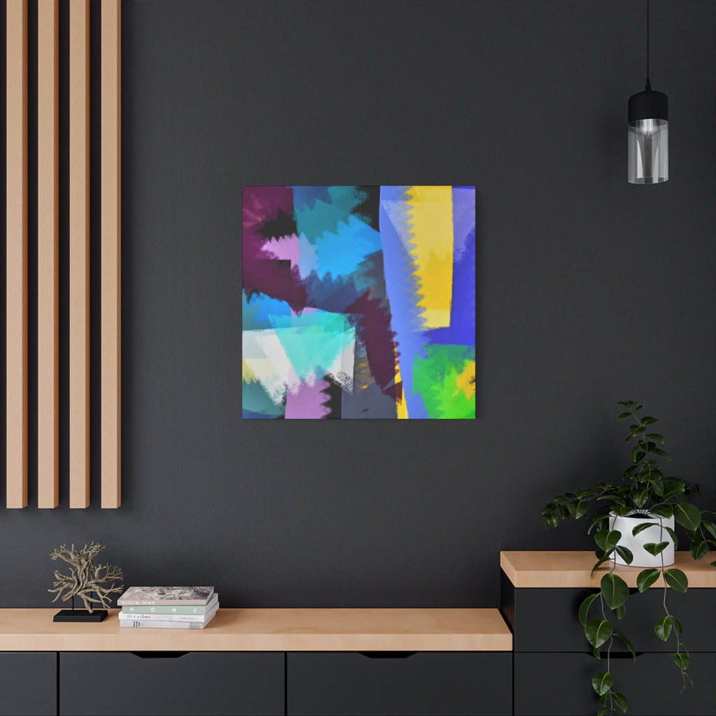 Abstract Color Burst Canvas Print — Vibrant Geometric Wall Art