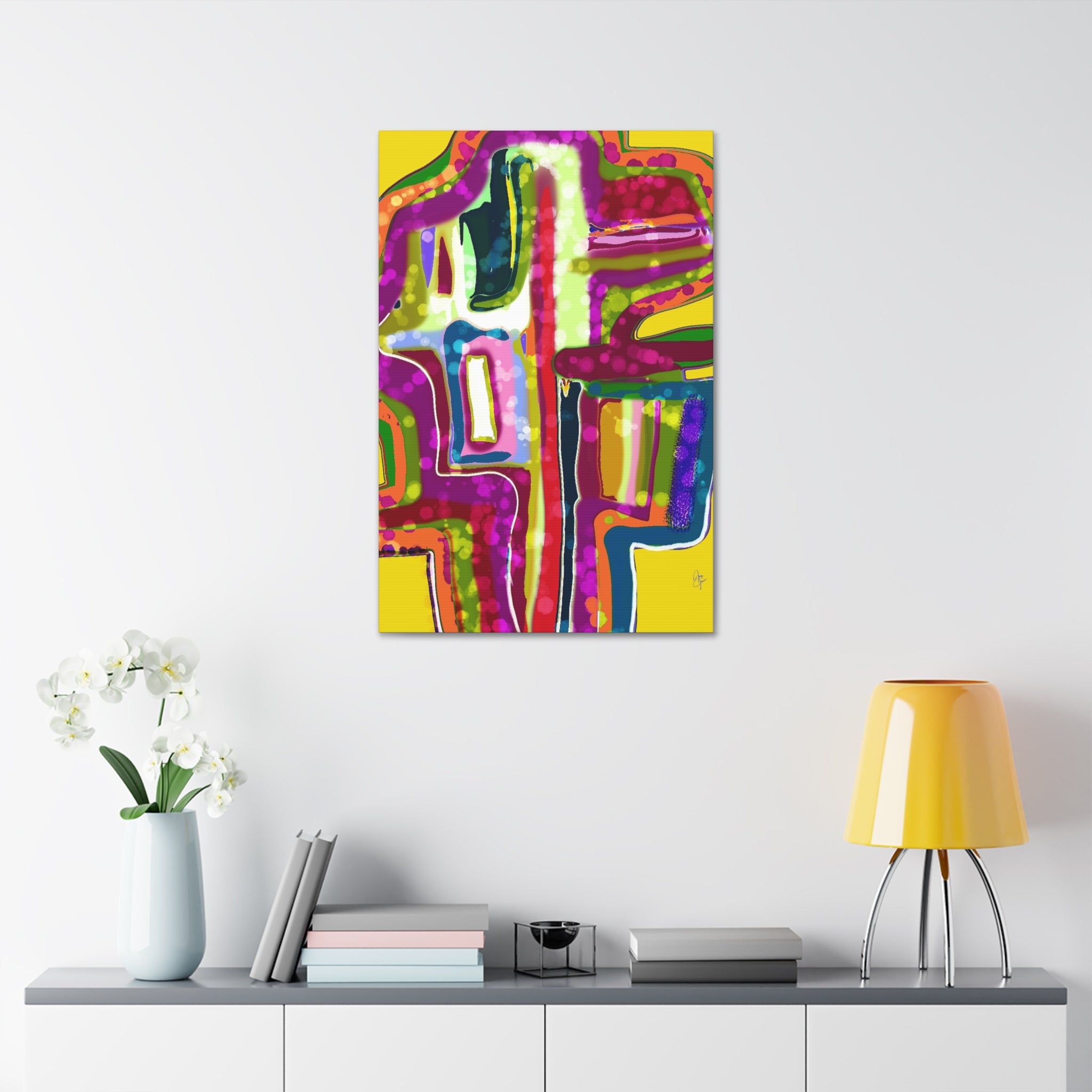 Abstract Colorburst Canvas – Vibrant Pop Art Wall Decor