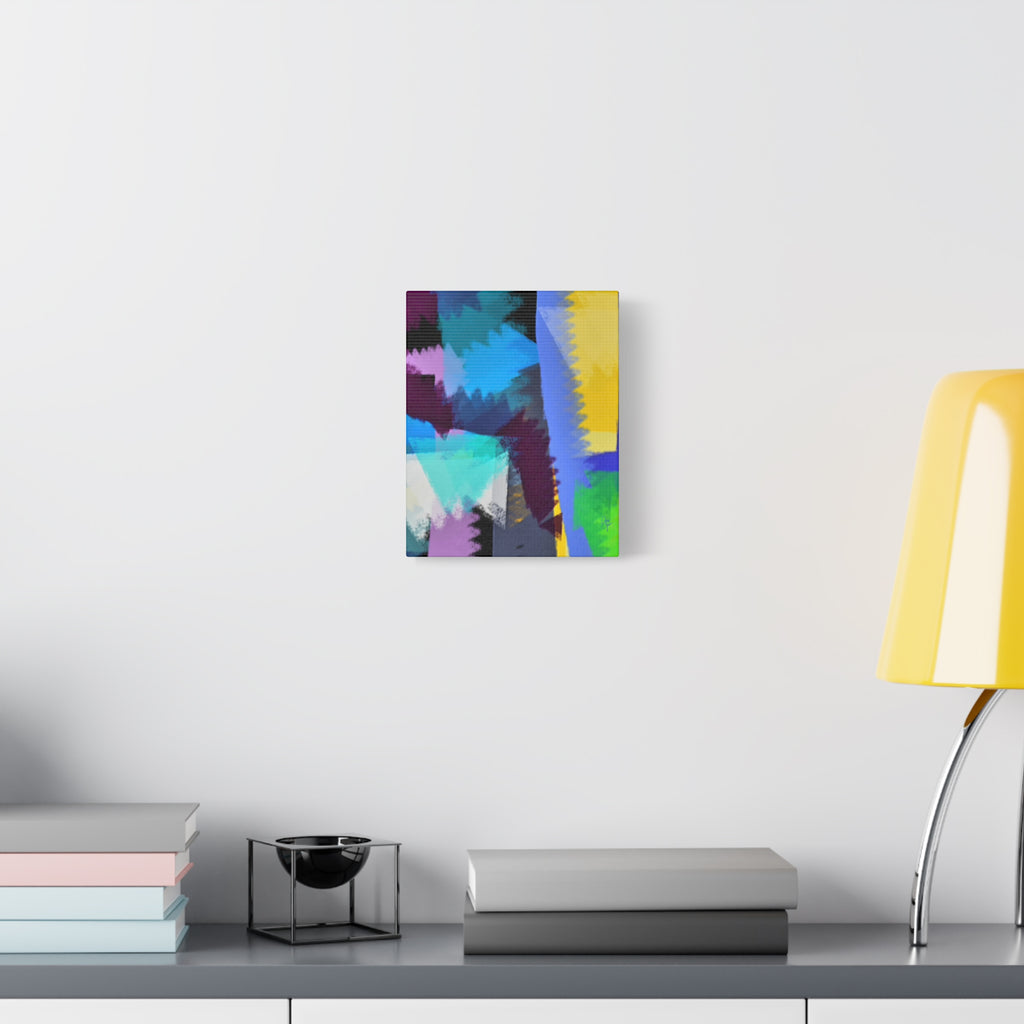 Abstract Color Burst Canvas Print — Vibrant Geometric Wall Art