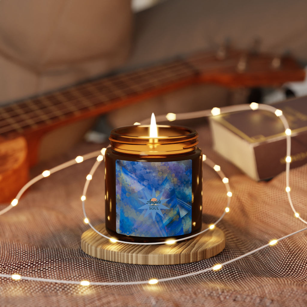 Amber Jar Soy Candle — Calming Blue Ocean Scented Candle (Multi-Size)