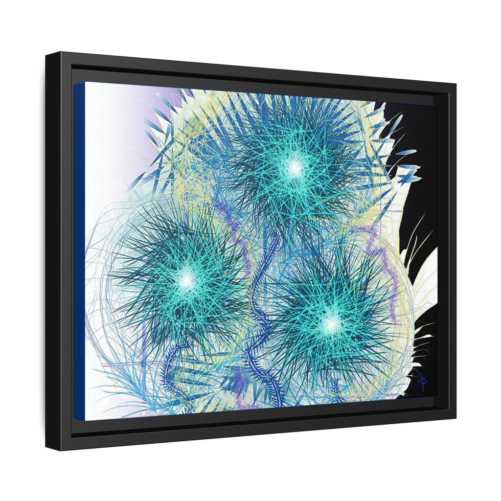 Dandelion Abstract Print Matte Canvas Framed Wall Art