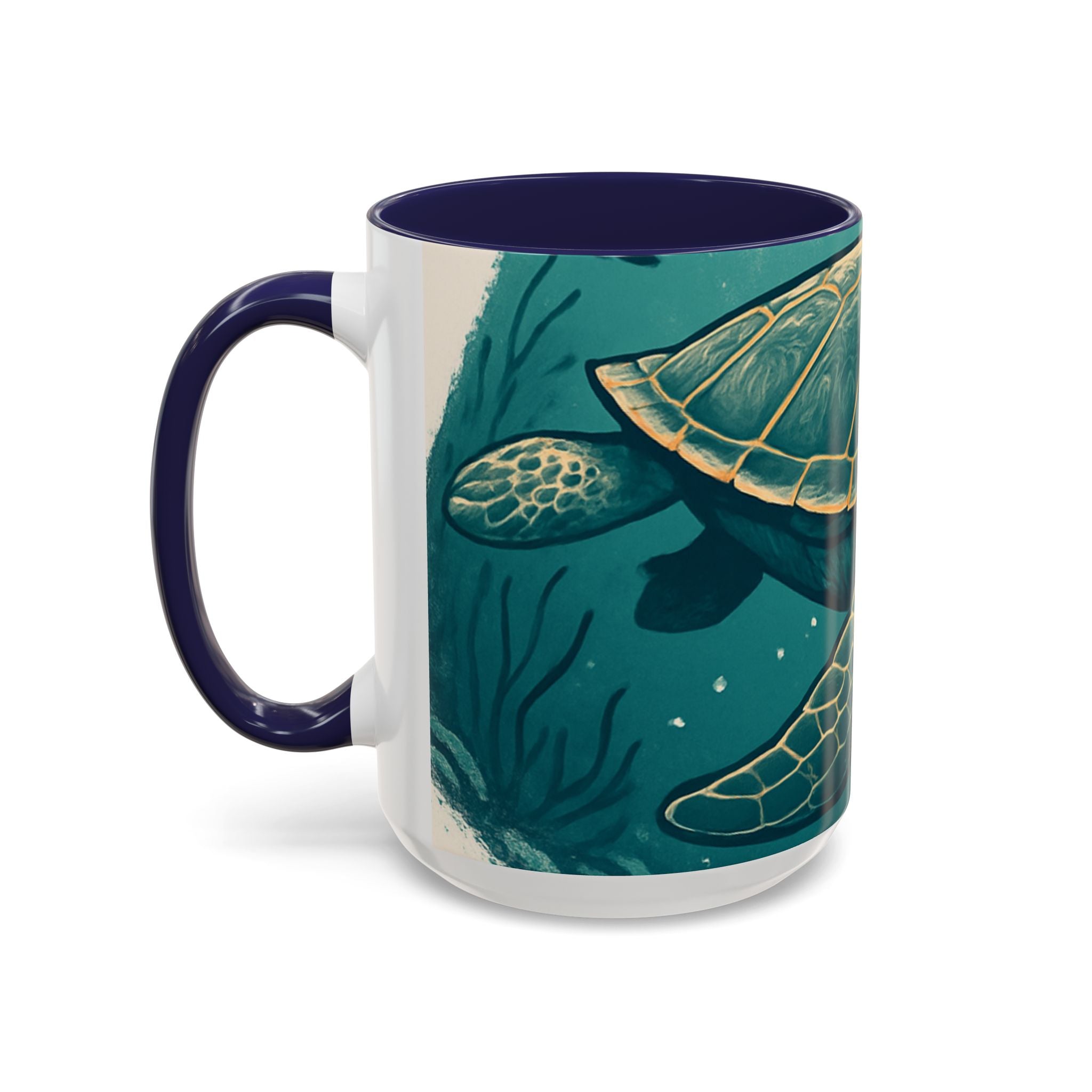 Tropical Turtle Accent Coffee Mug