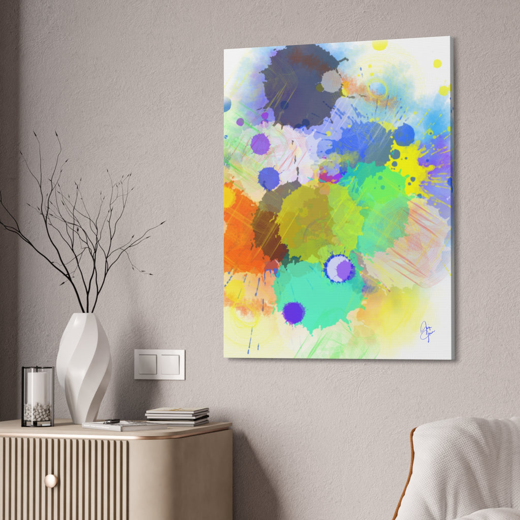 Abstract Color Splash Canvas Print — Stretched 1.5"