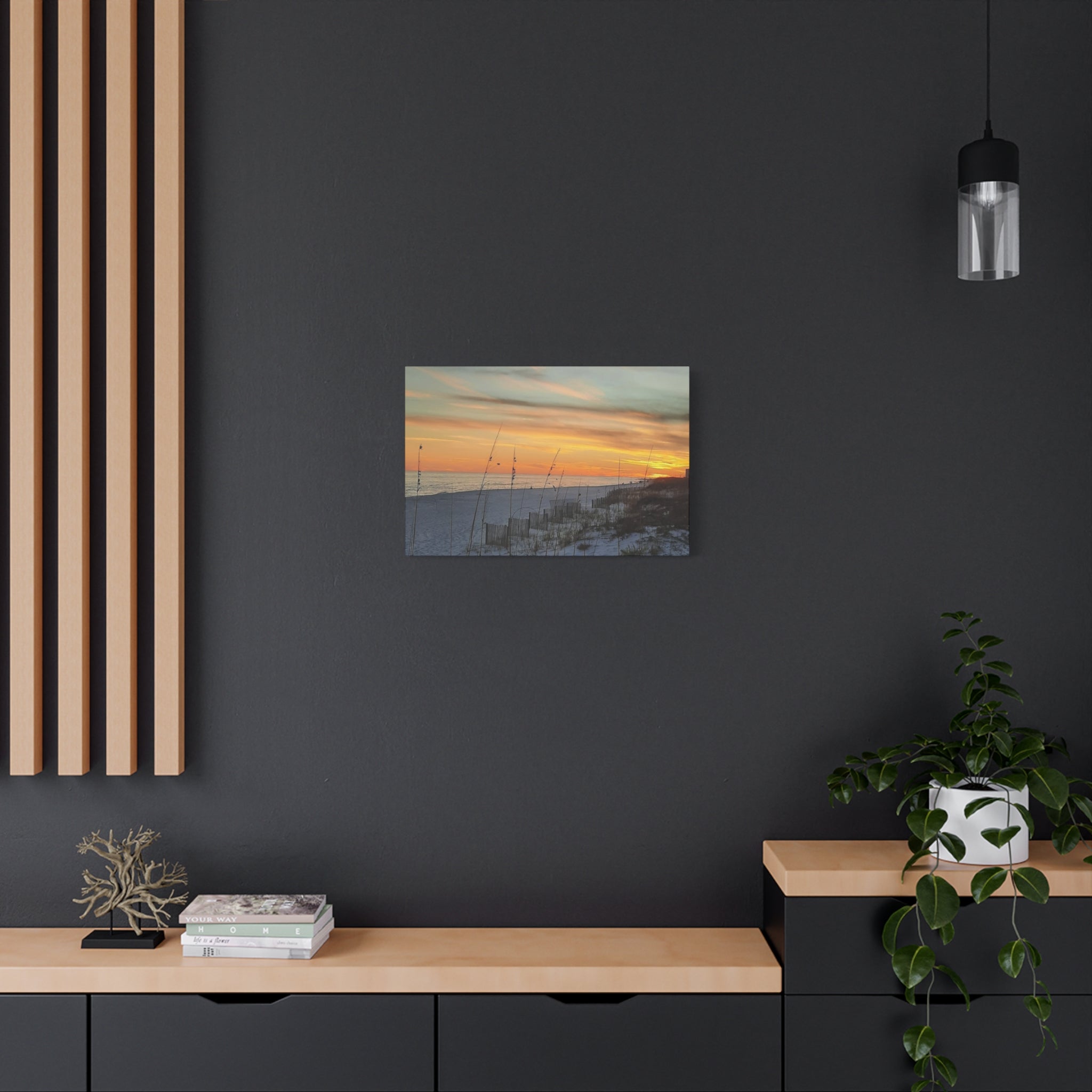 Sunset Beach Matte Canvas Art - Stretched Wall Decor
