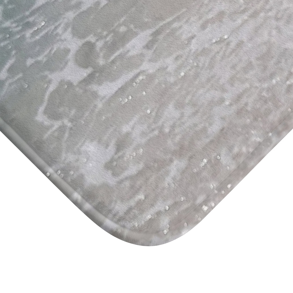 Beach Shore Bath Mat – Ocean Wave Coastal Bathroom Rug