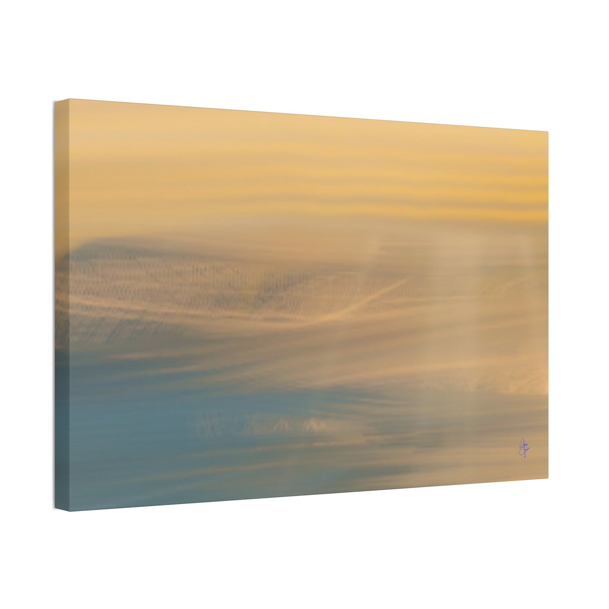 Sunset Blur Abstract Canvas Print – Warm Coastal Wall Art