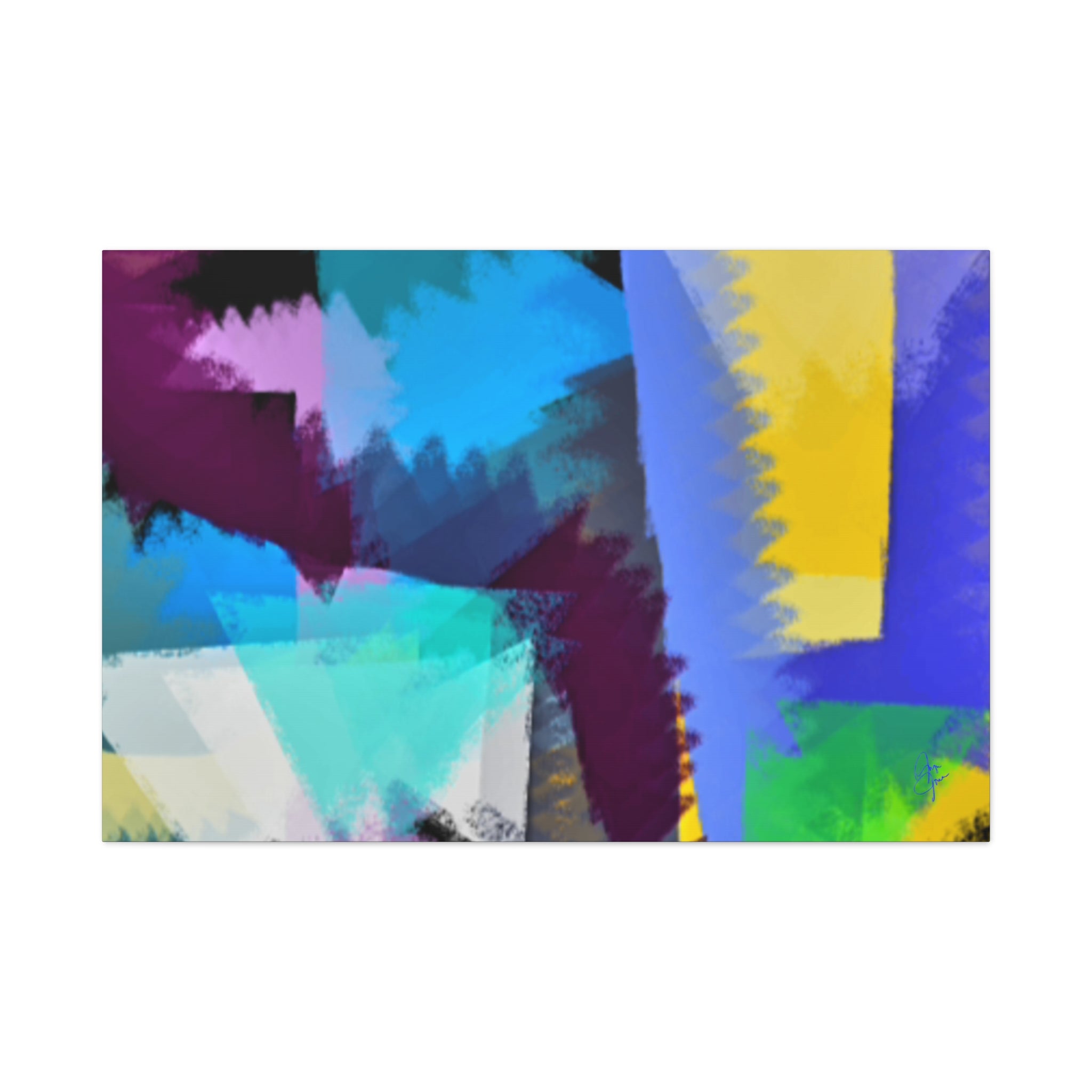 Abstract Color Burst Canvas Print — Vibrant Geometric Wall Art