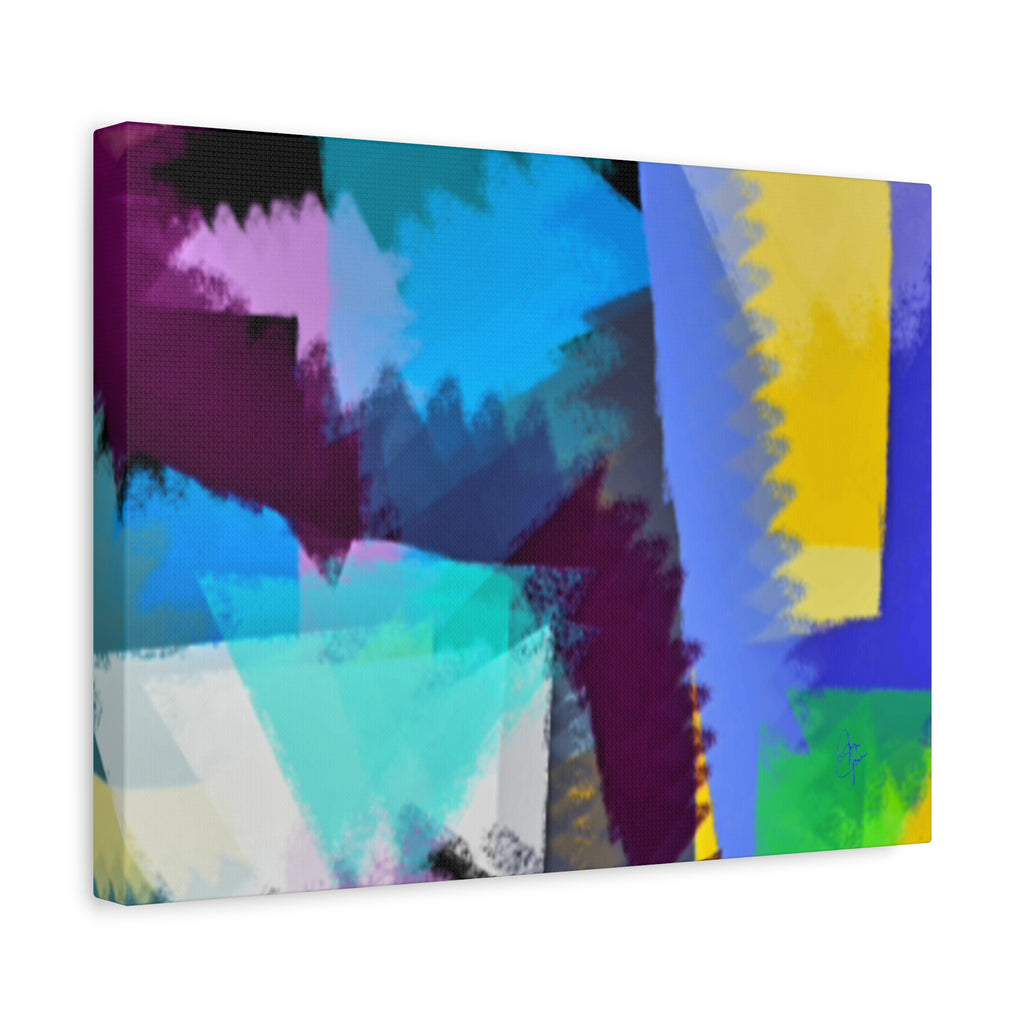 Abstract Color Burst Canvas Print — Vibrant Geometric Wall Art