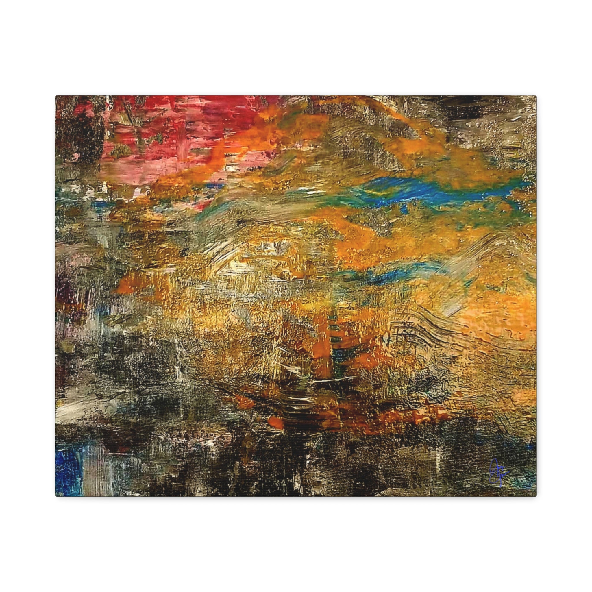 Abstract Autumn Texture Matte Canvas Print — Stretched Wall Art