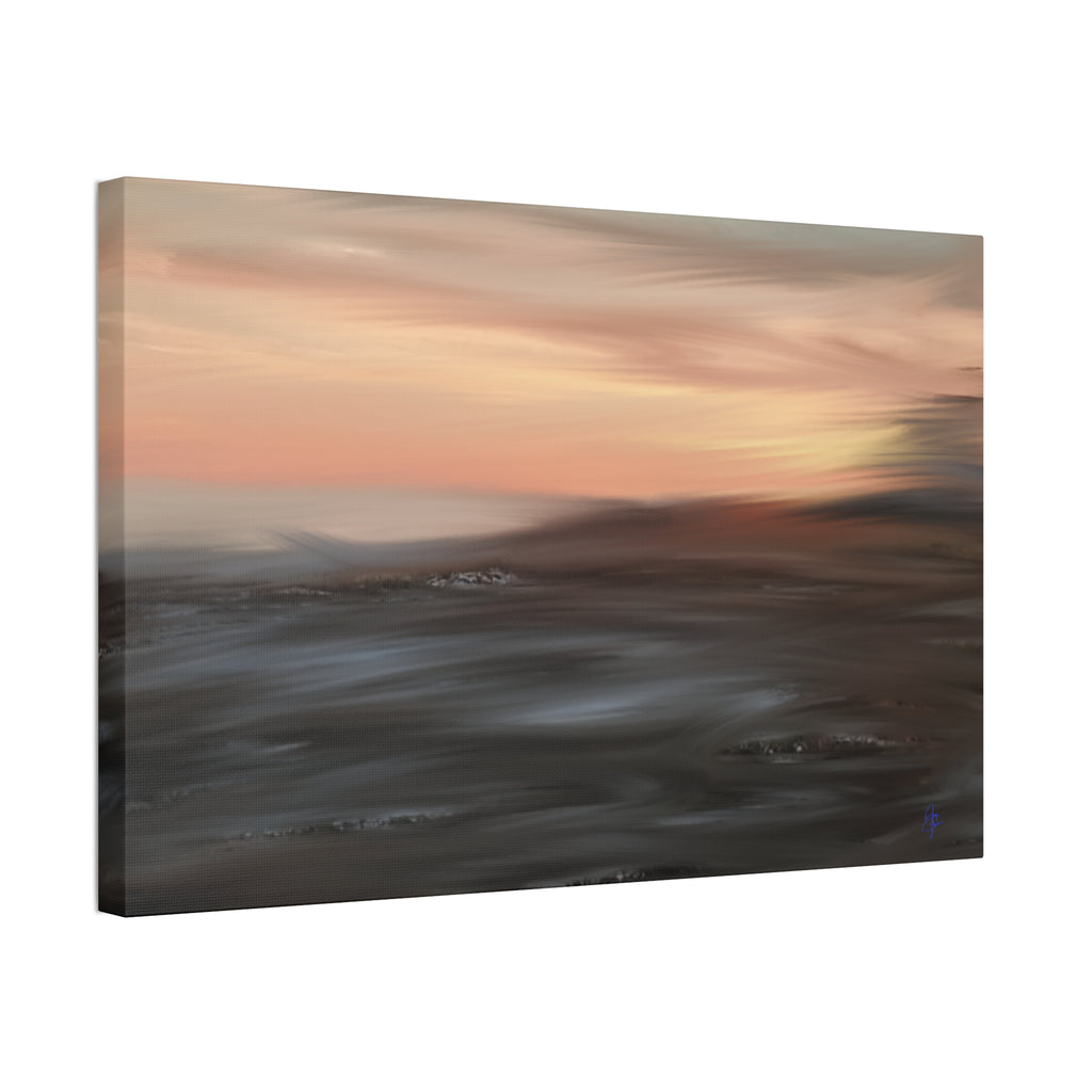 Sunset Blur Seascape Canvas Print — Abstract Coastal Wall Art