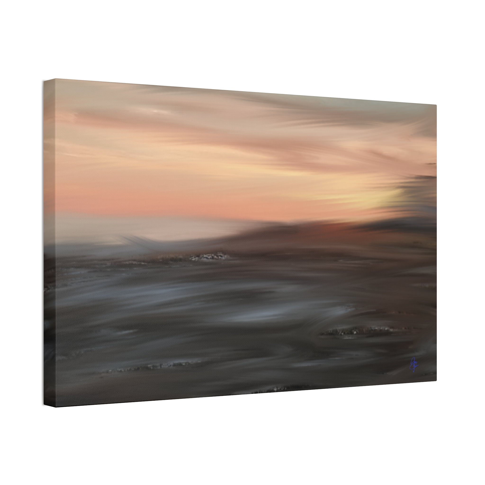 Sunset Blur Seascape Canvas Print — Abstract Coastal Wall Art