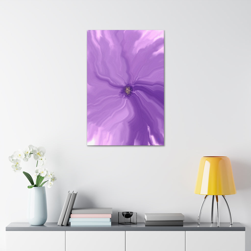 Abstract Purple Swirl Canvas Art – Stretched 1.5"