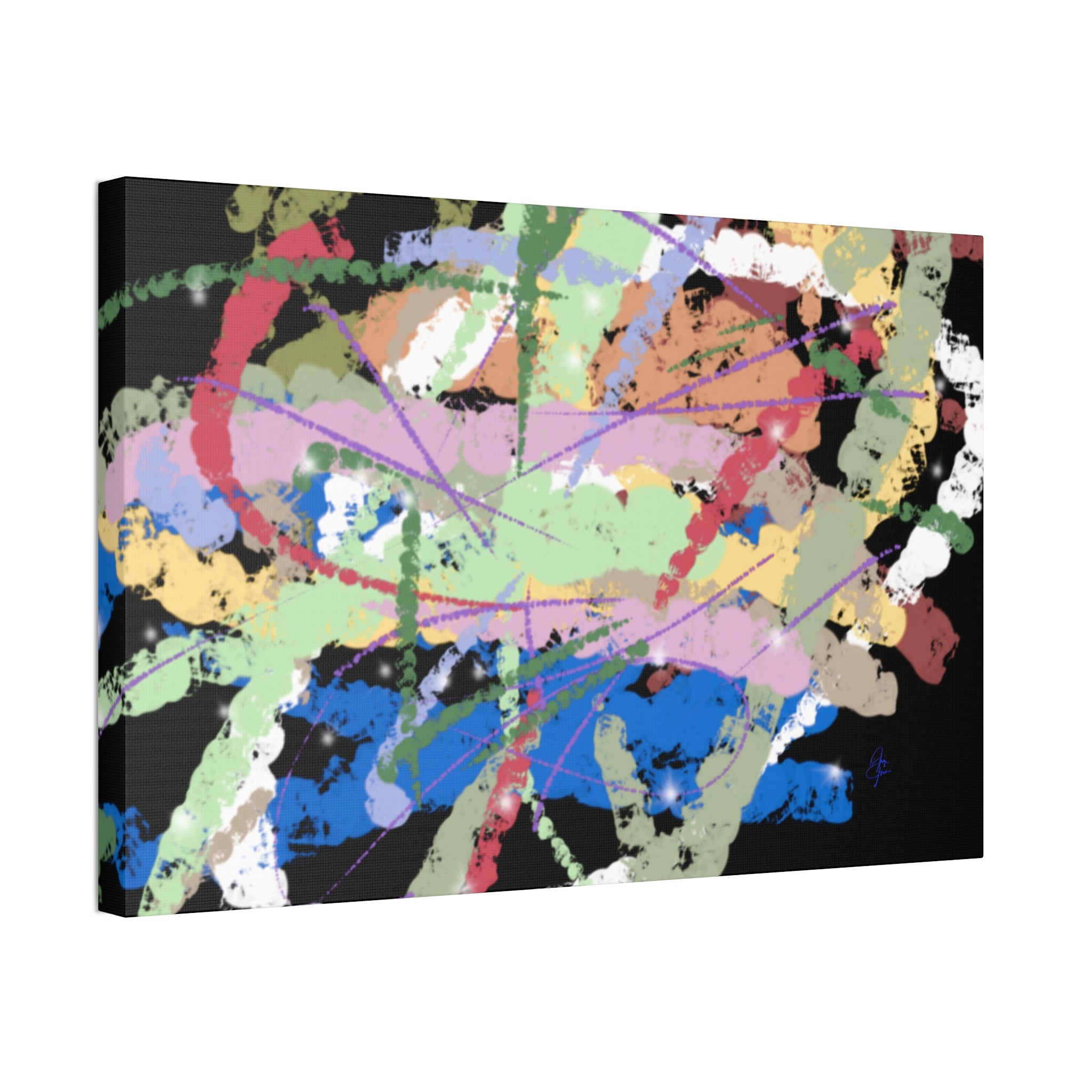 Abstract Color Splash Canvas Print — Vibrant Modern Wall Art (Stretched 1.5")