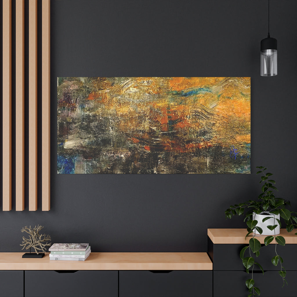 Abstract Autumn Texture Matte Canvas Print — Stretched Wall Art