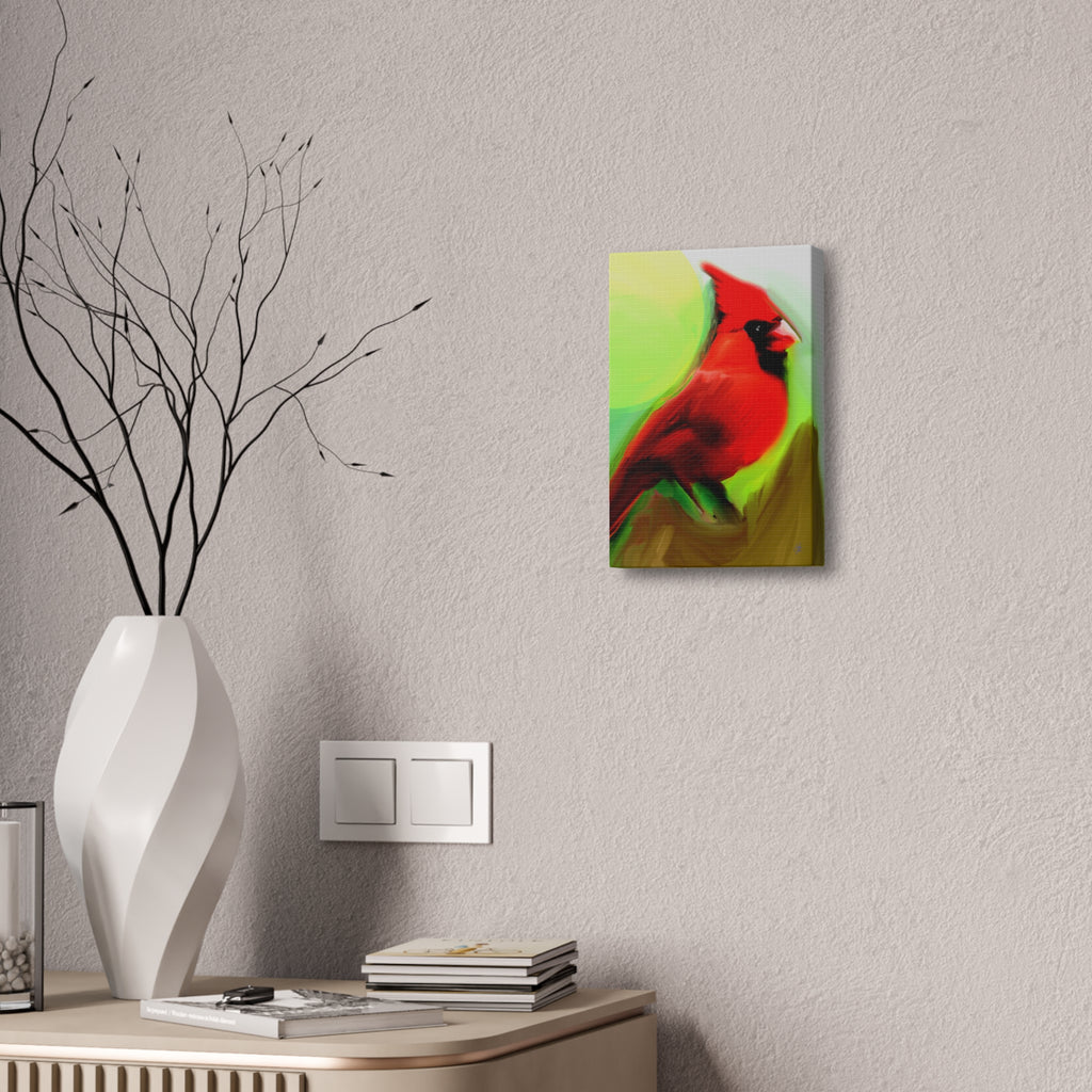 Cardinal Canvas Print — Vibrant Red Bird Wall Art (Stretched 1.5")