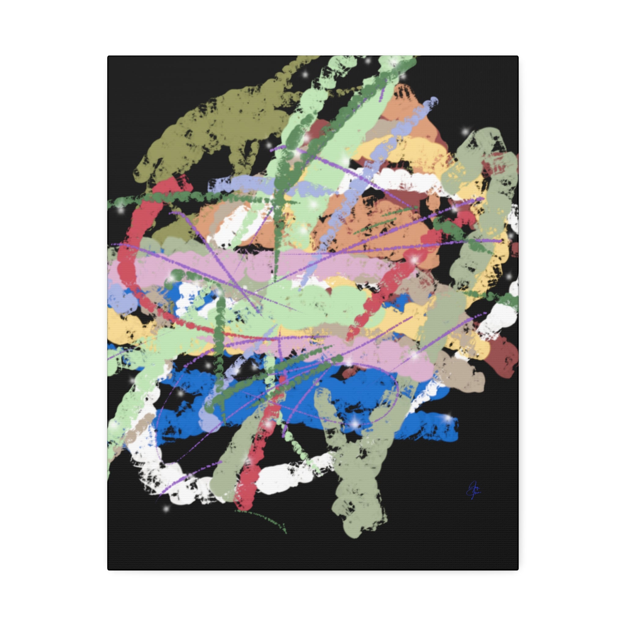 Abstract Color Splash Canvas Print — Vibrant Modern Wall Art (Stretched 1.5")
