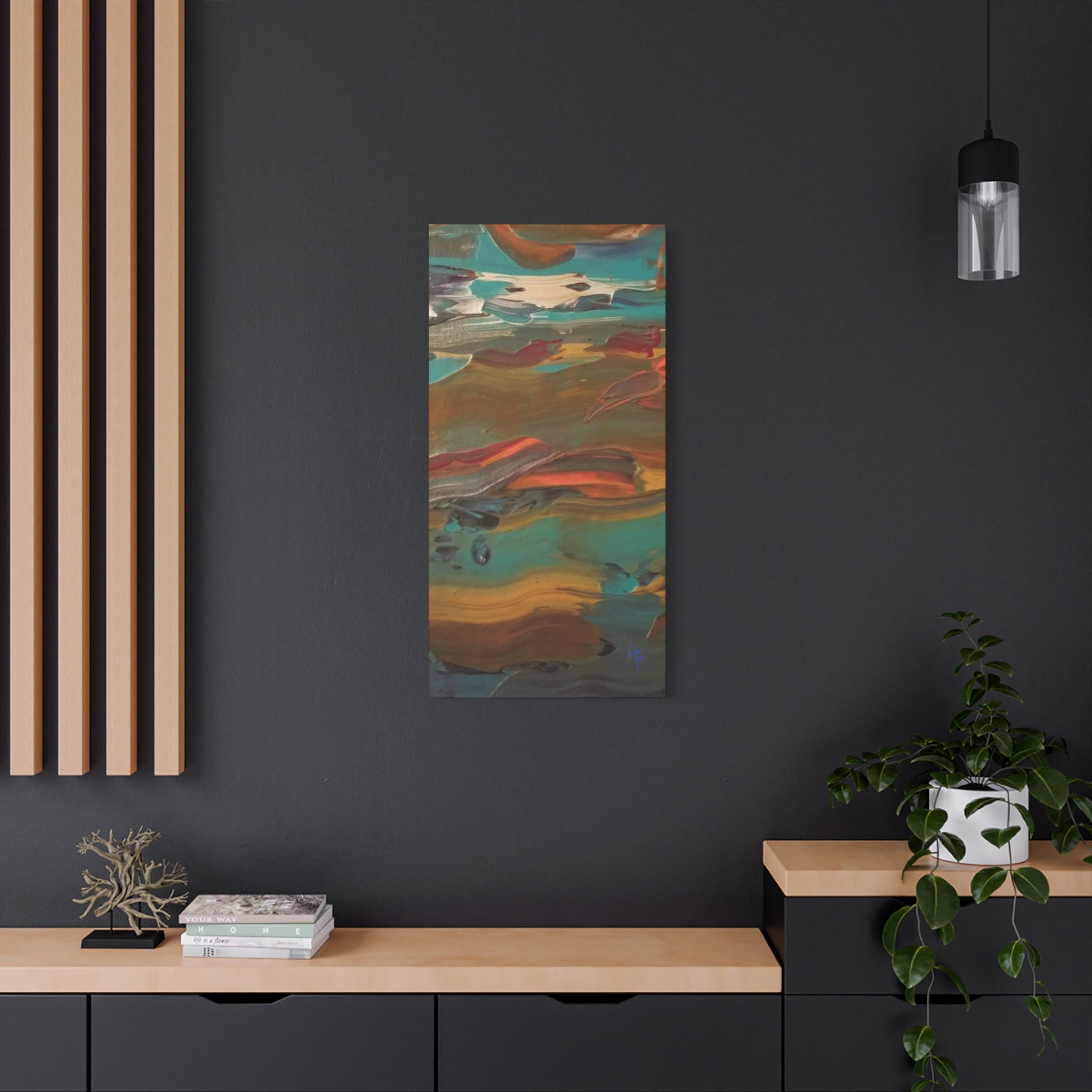 Abstract Colorwave Matte Canvas Print — Stretched 1.25" Wall Art