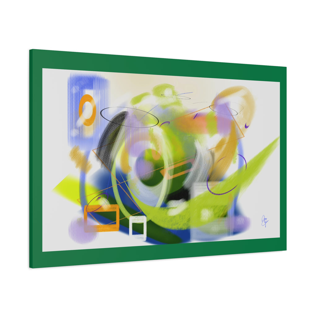 Abstract Color Swirl Matte Canvas Print — Modern Stretched Wall Art