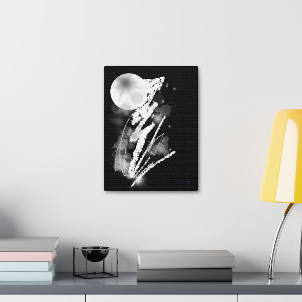 Canvas Stretched Art Print — "When lightning strikes"