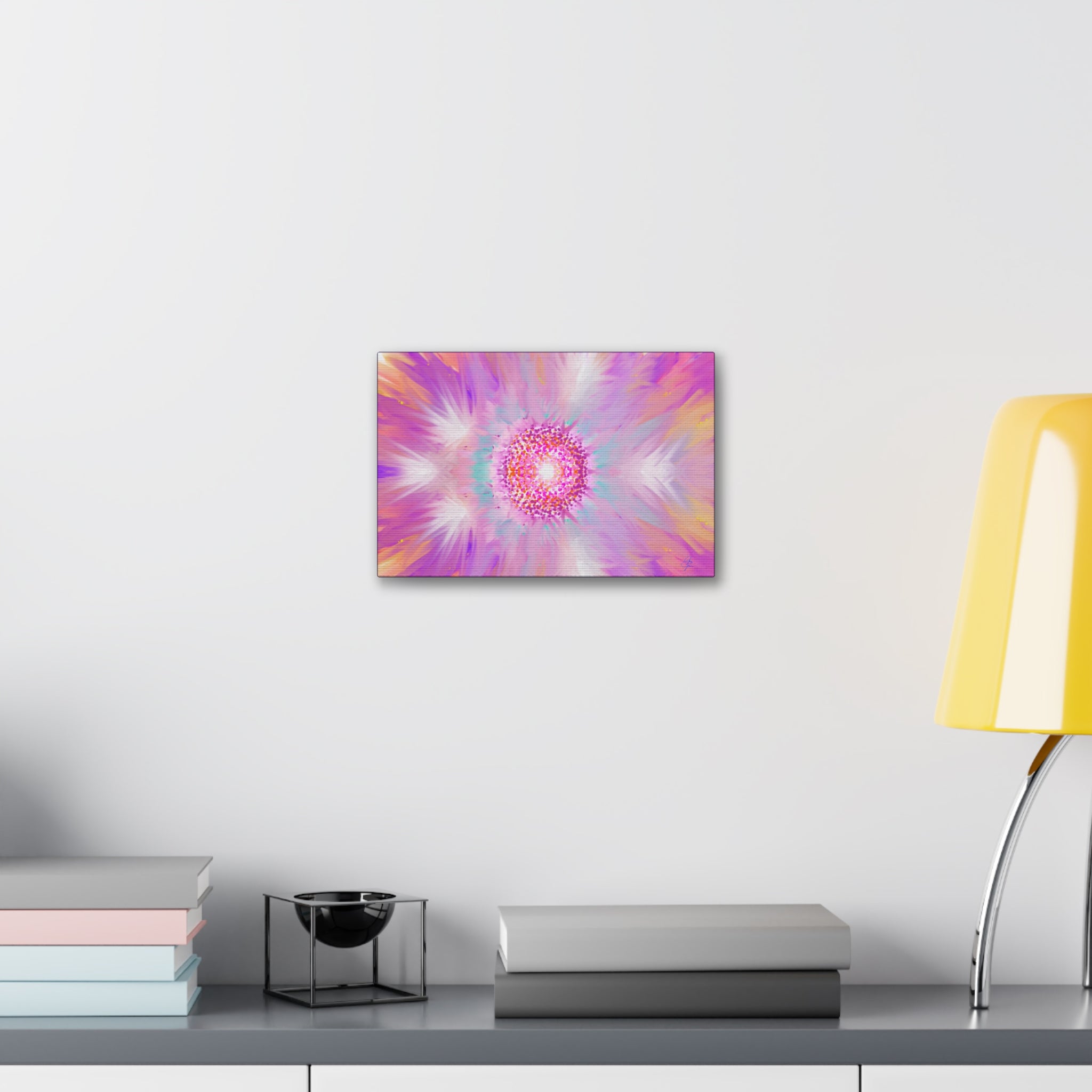 Pink Mandala Abstract Canvas - Stretched 1.5" Wall Art