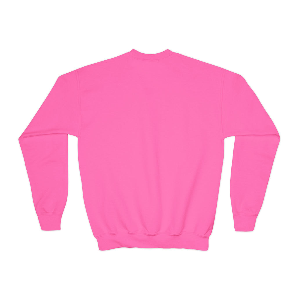 Axolotl Crewneck Sweatshirt — Cute Pink Axolotl with Sunglasses & Sunset