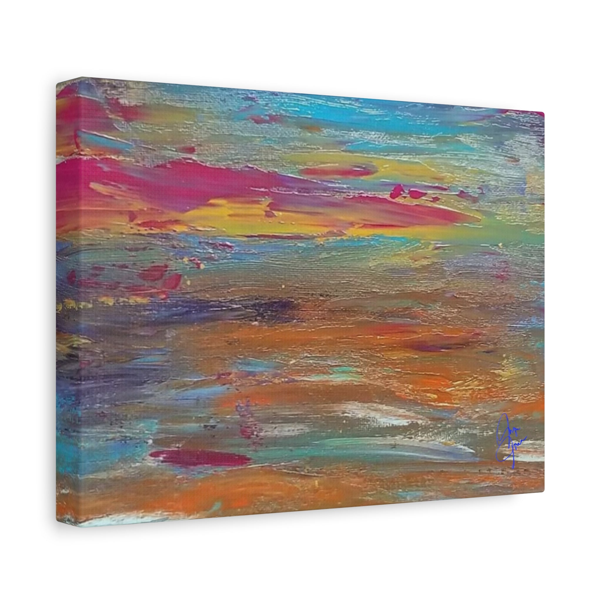 Abstract Colorful Sunset Matte Canvas Wall Art — Stretched 1.25"
