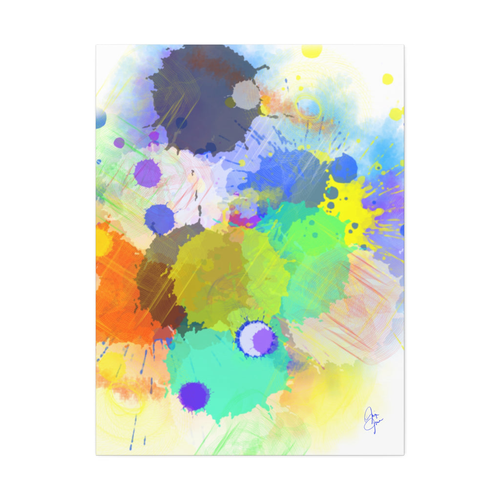Abstract Color Splash Canvas Print — Stretched 1.5"