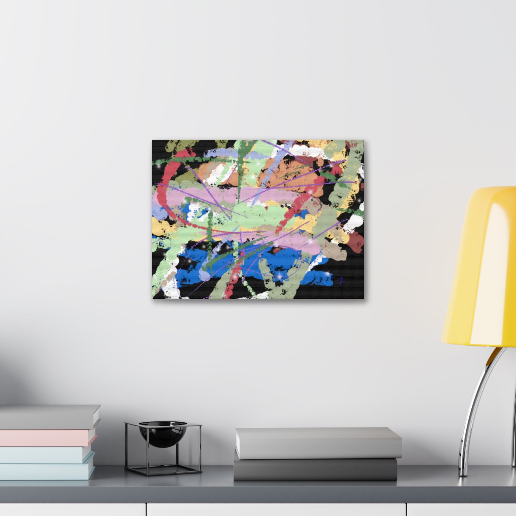 Abstract Color Splash Canvas Print — Vibrant Modern Wall Art (Stretched 1.5")