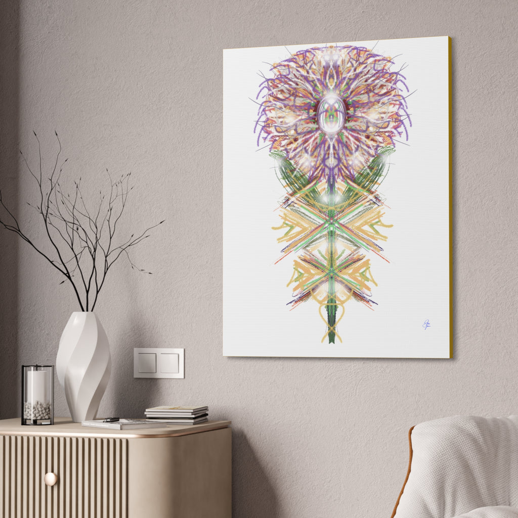 Floral Mandala Canvas Art — Stretched 1.5" Wall Decor