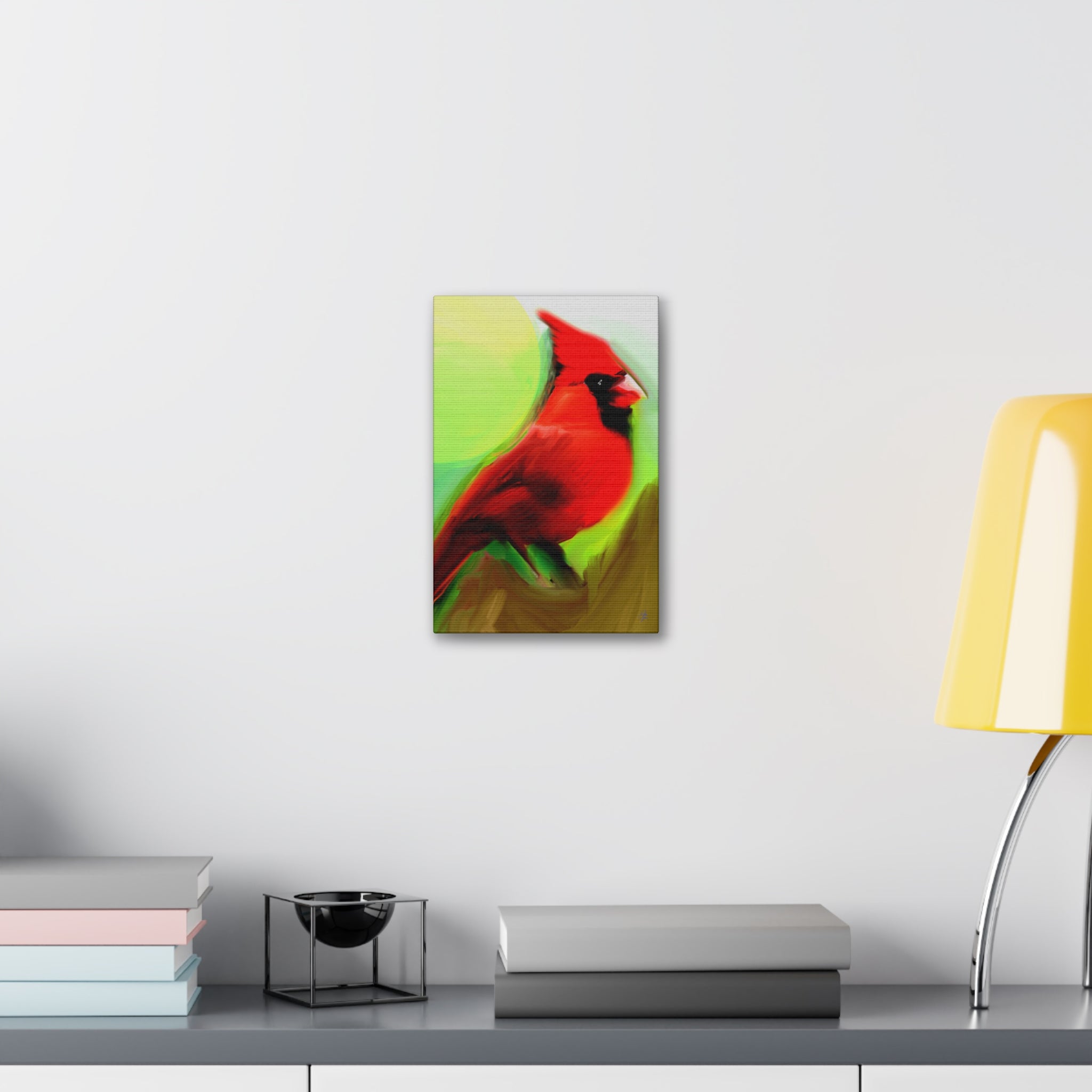 Cardinal Canvas Print — Vibrant Red Bird Wall Art (Stretched 1.5")